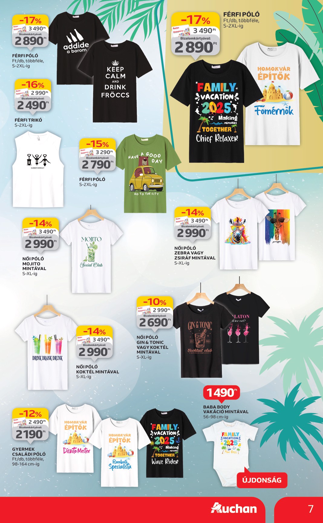 auchan - Auchan Hipermarket- Ruházati ajánlataink akciós újság, érvényes 07.03. - 07.30. - page: 7