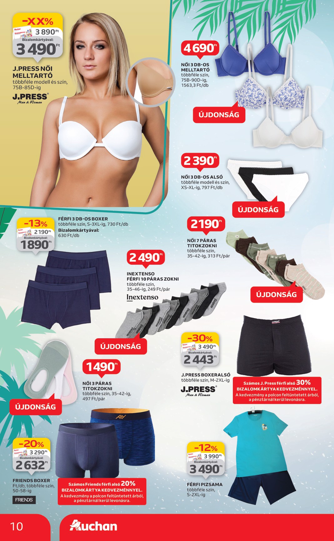 auchan - Auchan Hipermarket- Ruházati ajánlataink akciós újság, érvényes 07.03. - 07.30. - page: 10