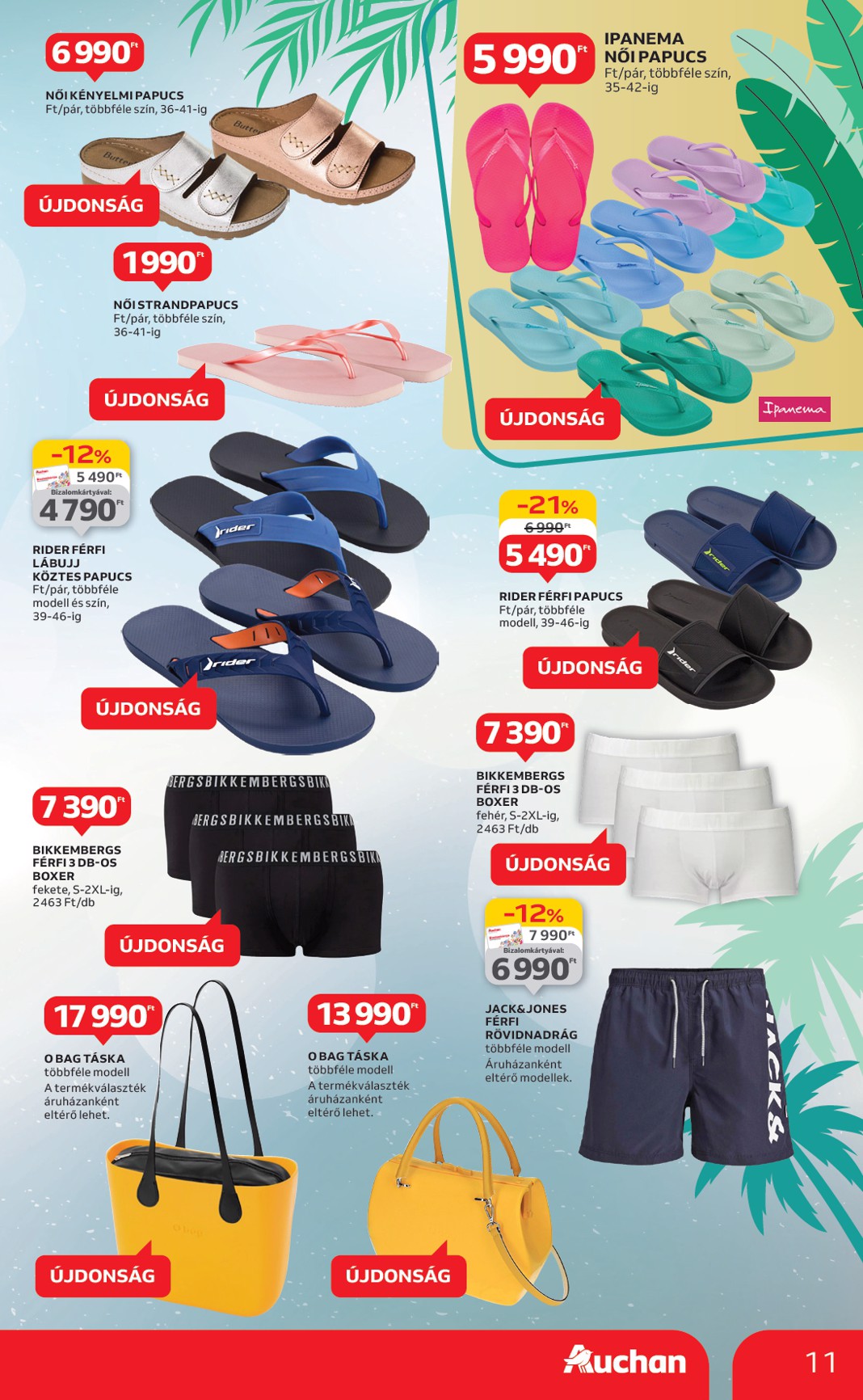 auchan - Auchan Hipermarket- Ruházati ajánlataink akciós újság, érvényes 07.03. - 07.30. - page: 11