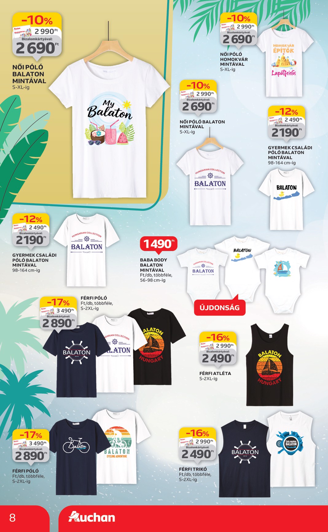 auchan - Auchan Hipermarket- Ruházati ajánlataink akciós újság, érvényes 07.03. - 07.30. - page: 8