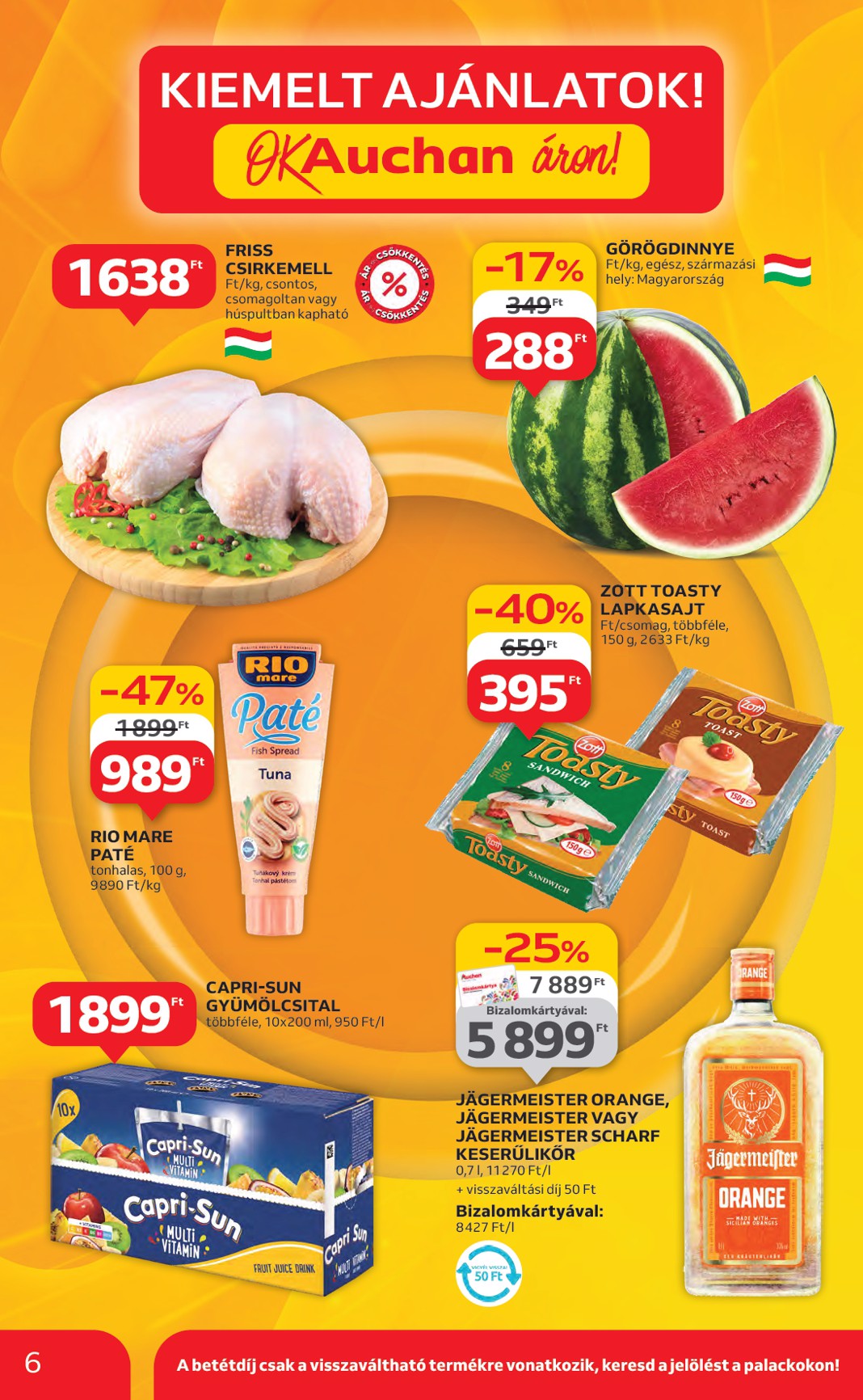 auchan - Auchan Hipermarket akciós újság, érvényes 07.10. - 07.16. - page: 6 auchan - Auchan Hipermarket akciós újság, érvényes 07.10. - 07.16. - page: 6