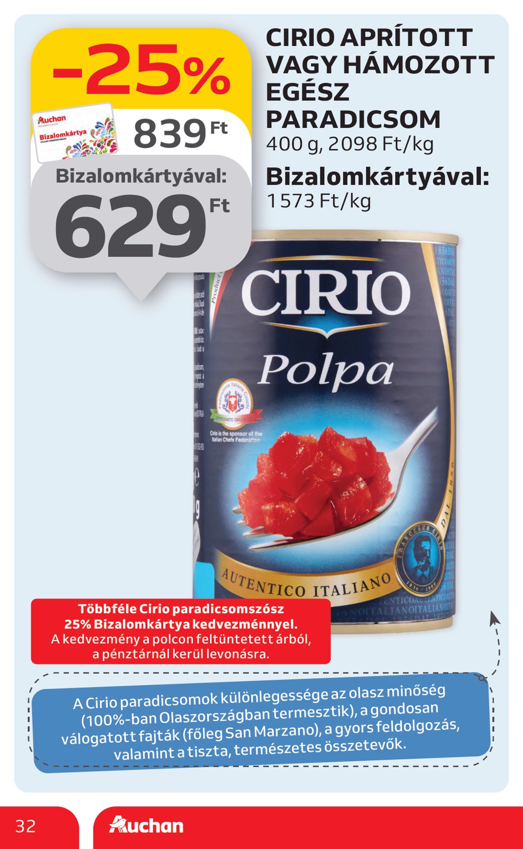 auchan - Auchan Hipermarket akciós újság, érvényes 07.10. - 07.16. - page: 32 auchan - Auchan Hipermarket akciós újság, érvényes 07.10. - 07.16. - page: 32