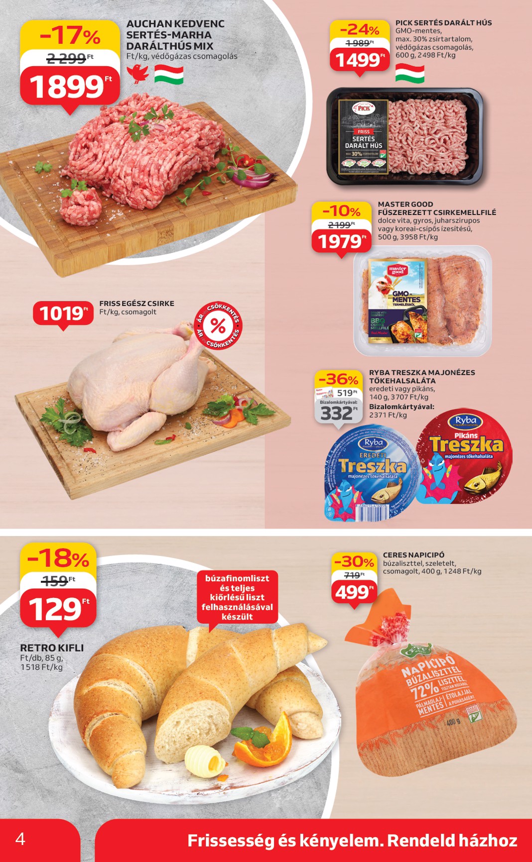 auchan - Auchan szupermarket akciós újság, érvényes 07.10. - 07.16. - page: 4