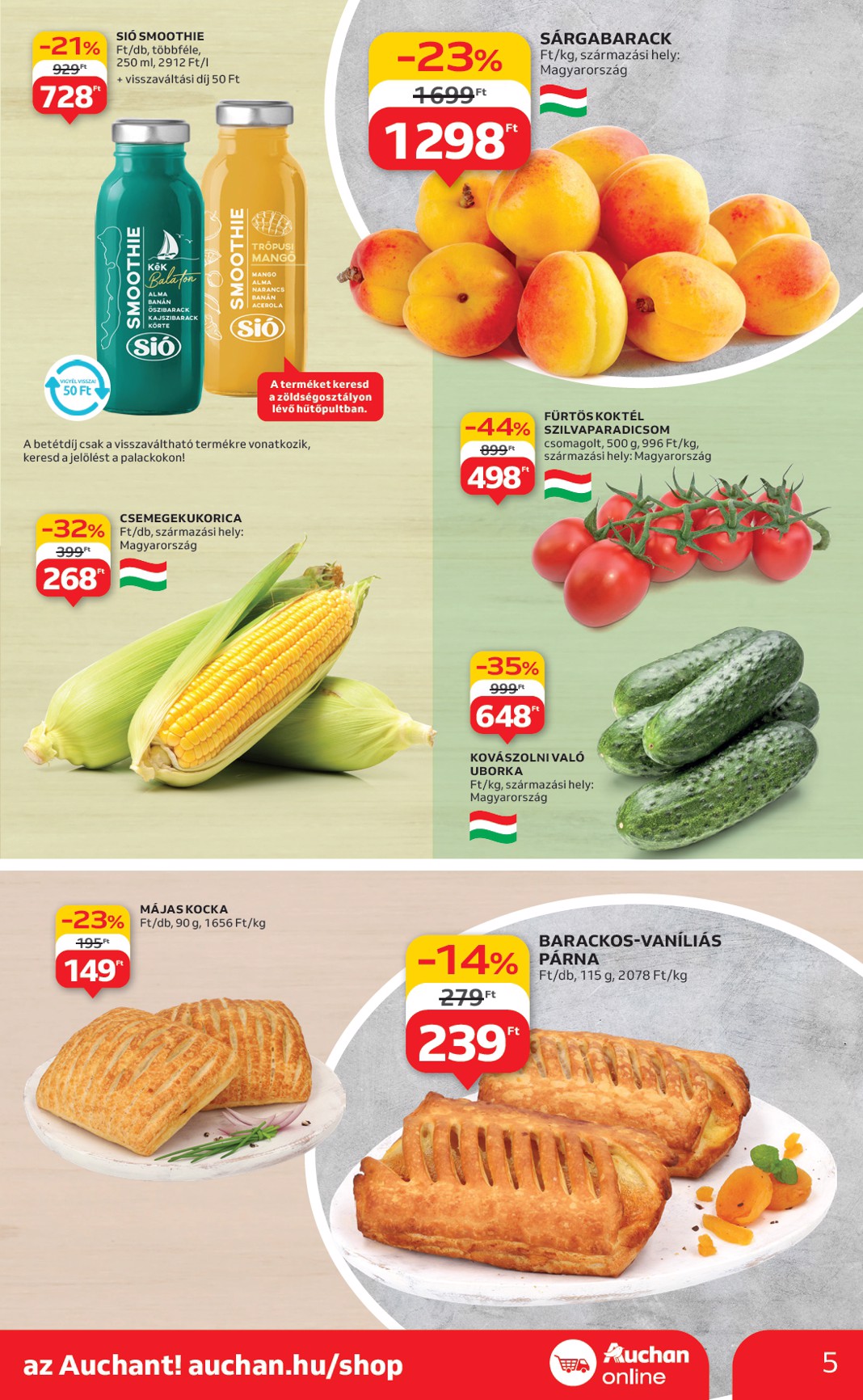 auchan - Auchan szupermarket akciós újság, érvényes 07.10. - 07.16. - page: 5