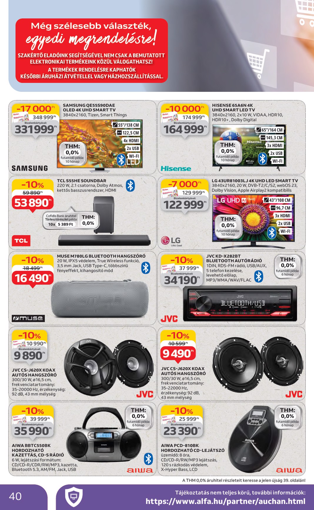 auchan - Auchan Hipermarket akciós újság, érvényes 07.17. - 07.23. - page: 40 auchan - Auchan Hipermarket akciós újság, érvényes 07.17. - 07.23. - page: 40