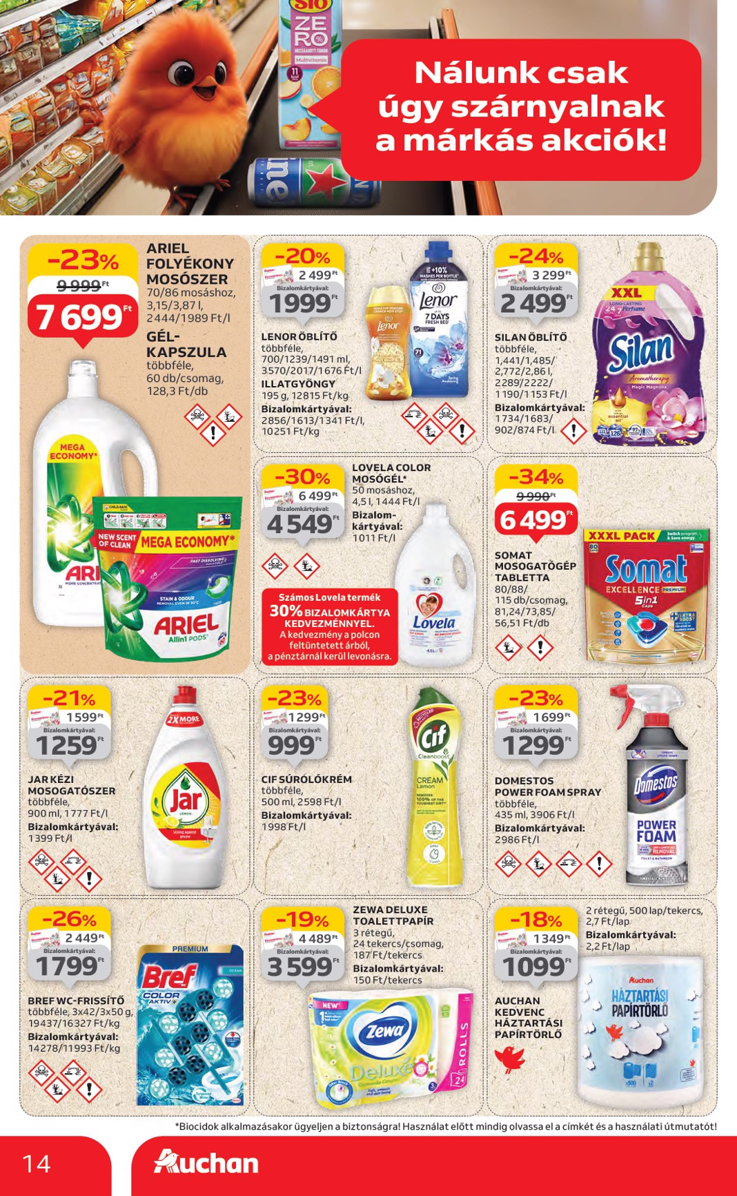 auchan - Auchan Hipermarket - Márkás akciók akciós újság, érvényes 07.17. - 07.30. - page: 14
