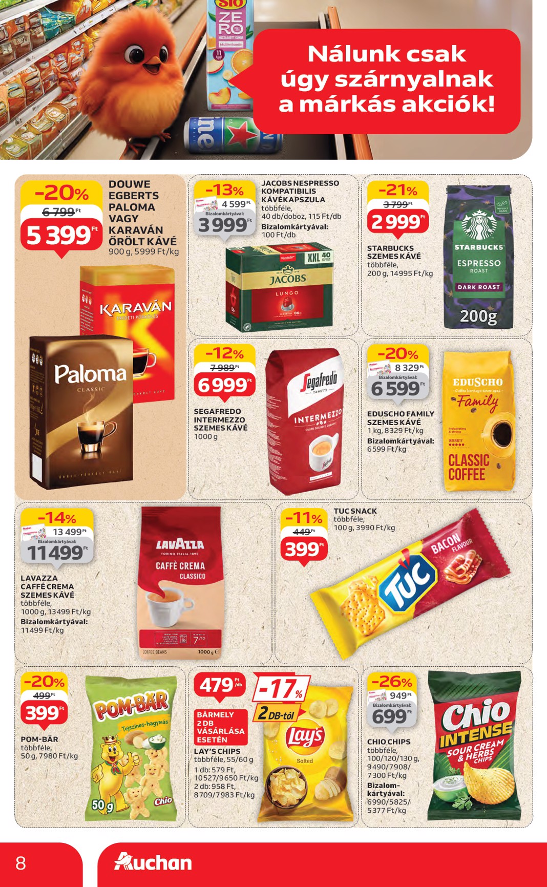 auchan - Auchan Hipermarket - Márkás akciók akciós újság, érvényes 07.17. - 07.30. - page: 8