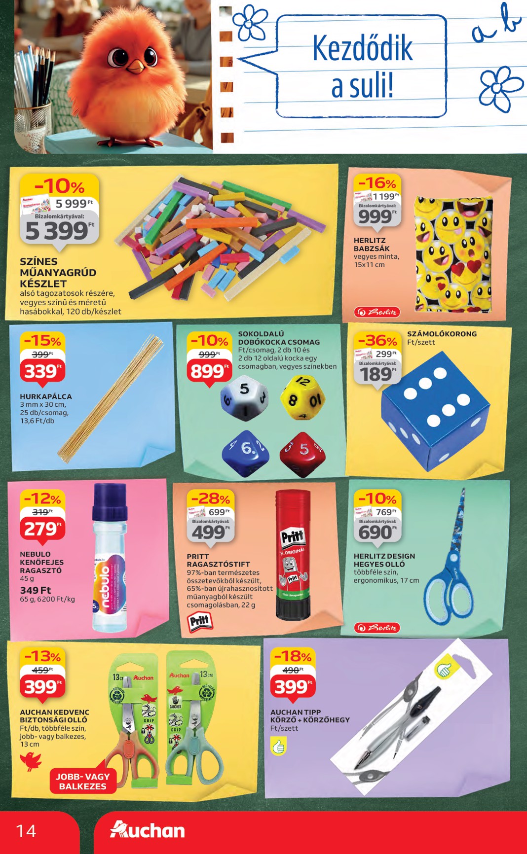 auchan - Auchan - Iskolakezdés ajánlataink akciós újság, érvényes 07.24. - 08.06. - page: 14