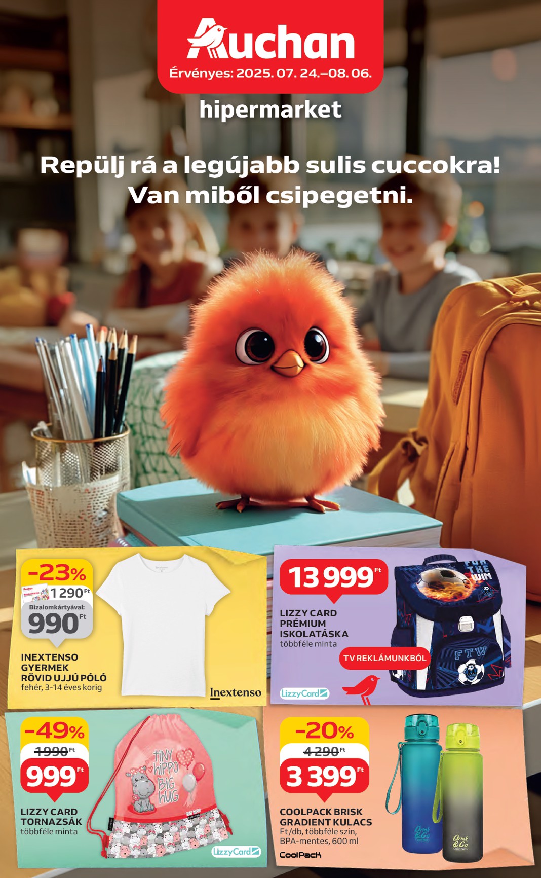 auchan - Auchan - Iskolakezdés ajánlataink akciós újság, érvényes 07.24. - 08.06.