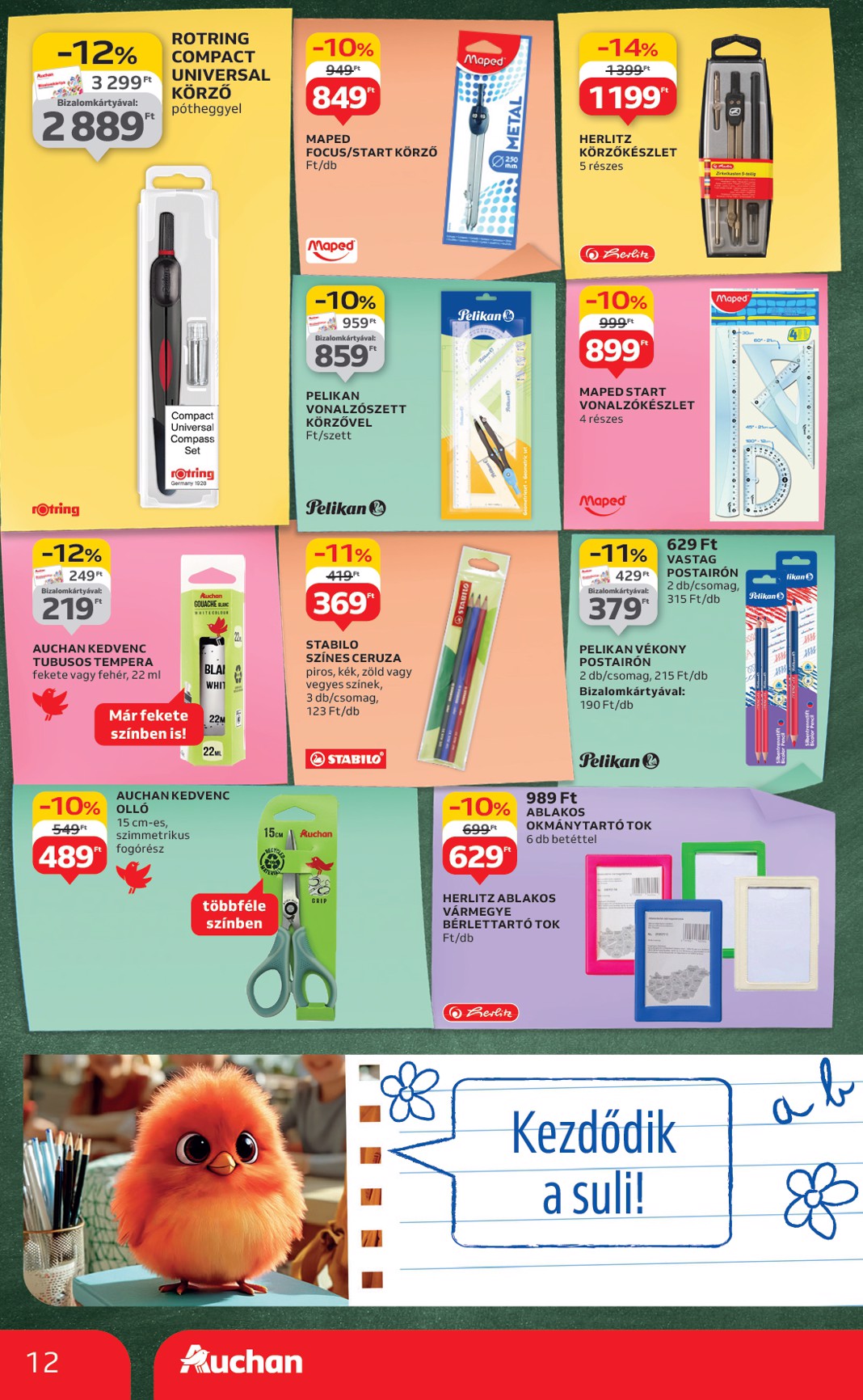 auchan - Auchan - Iskolakezdés ajánlataink akciós újság, érvényes 08.07. - 08.19. - page: 12 auchan - Auchan - Iskolakezdés ajánlataink akciós újság, érvényes 08.07. - 08.19. - page: 12