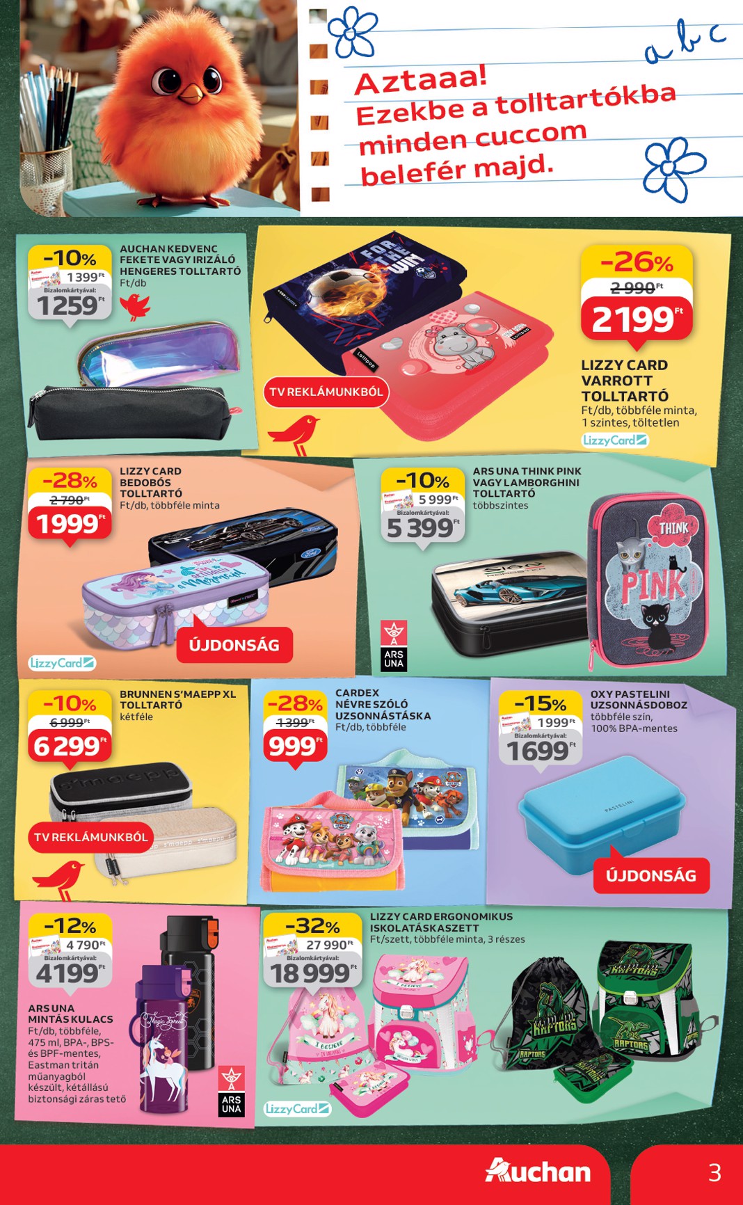 auchan - Auchan - Iskolakezdés ajánlataink akciós újság, érvényes 08.07. - 08.19. - page: 3 auchan - Auchan - Iskolakezdés ajánlataink akciós újság, érvényes 08.07. - 08.19. - page: 3