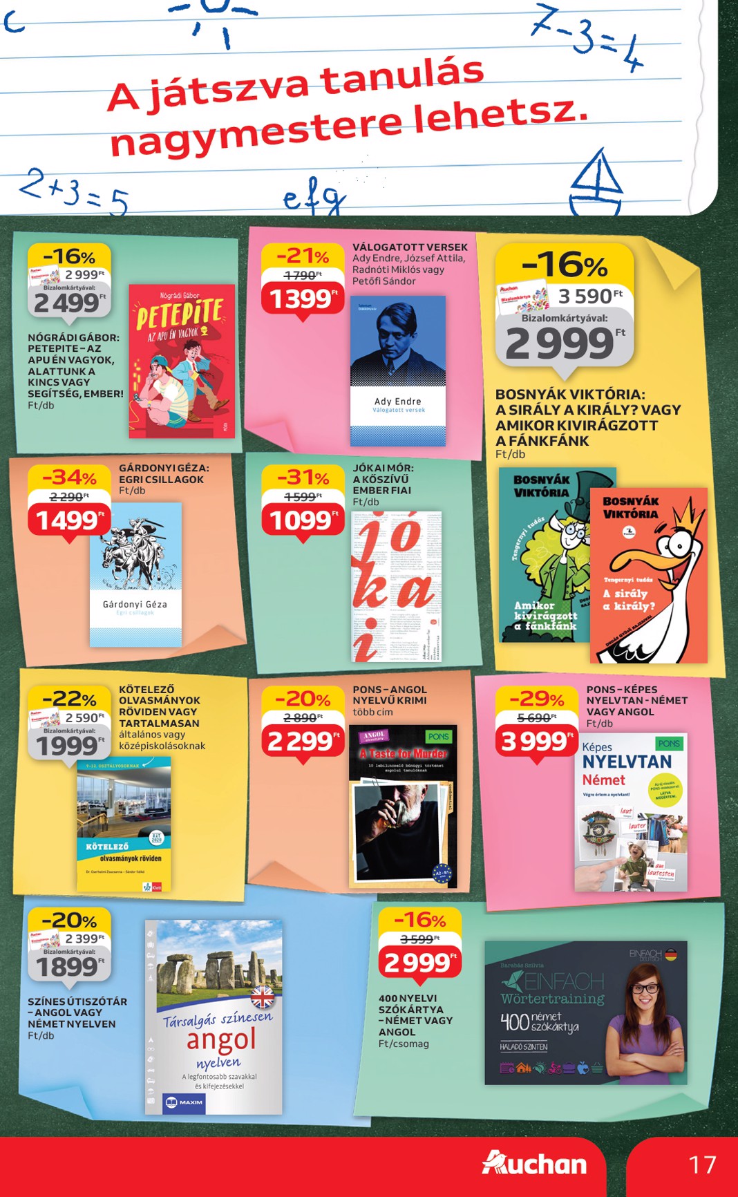 auchan - Auchan - Iskolakezdés ajánlataink akciós újság, érvényes 08.07. - 08.19. - page: 17 auchan - Auchan - Iskolakezdés ajánlataink akciós újság, érvényes 08.07. - 08.19. - page: 17