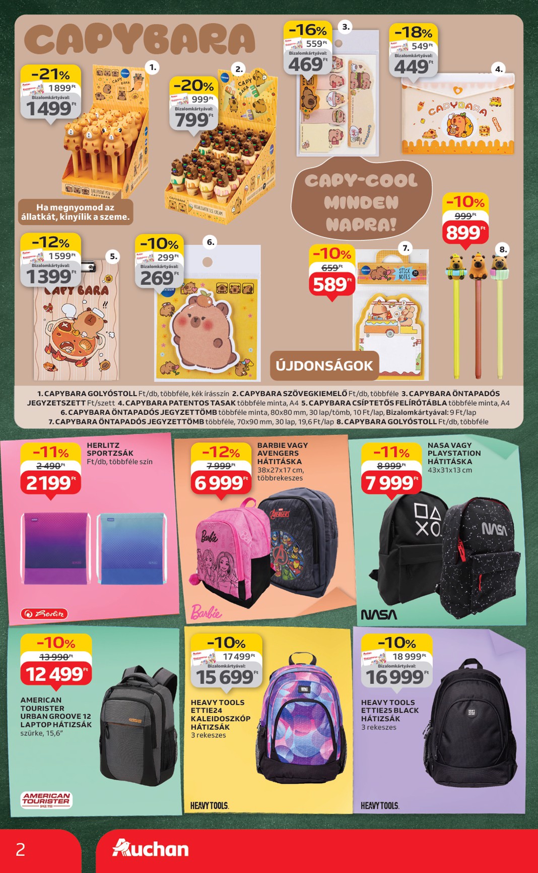 auchan - Auchan - Iskolakezdés ajánlataink akciós újság, érvényes 08.07. - 08.19. - page: 2 auchan - Auchan - Iskolakezdés ajánlataink akciós újság, érvényes 08.07. - 08.19. - page: 2