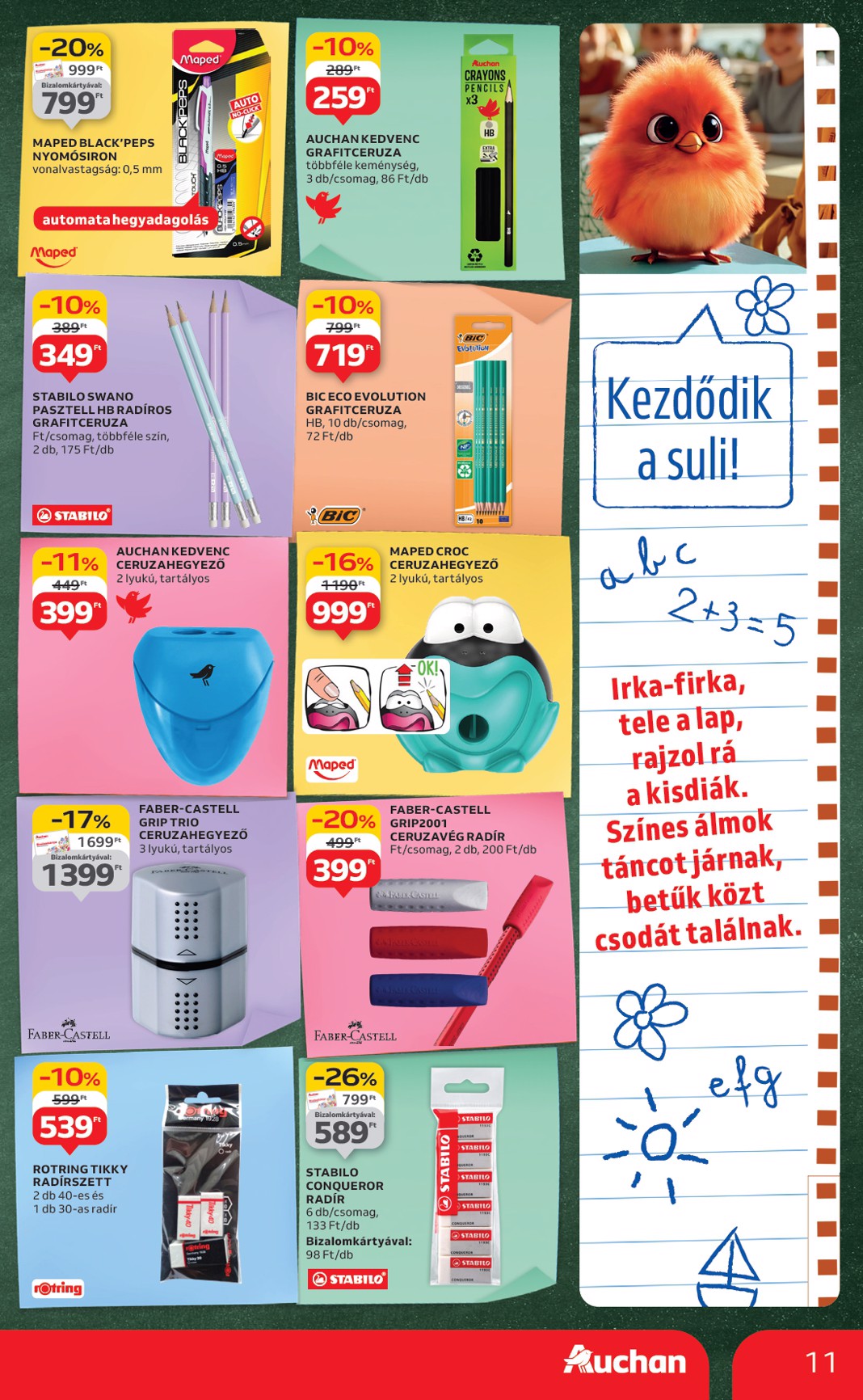 auchan - Auchan - Iskolakezdés ajánlataink akciós újság, érvényes 08.07. - 08.19. - page: 11 auchan - Auchan - Iskolakezdés ajánlataink akciós újság, érvényes 08.07. - 08.19. - page: 11