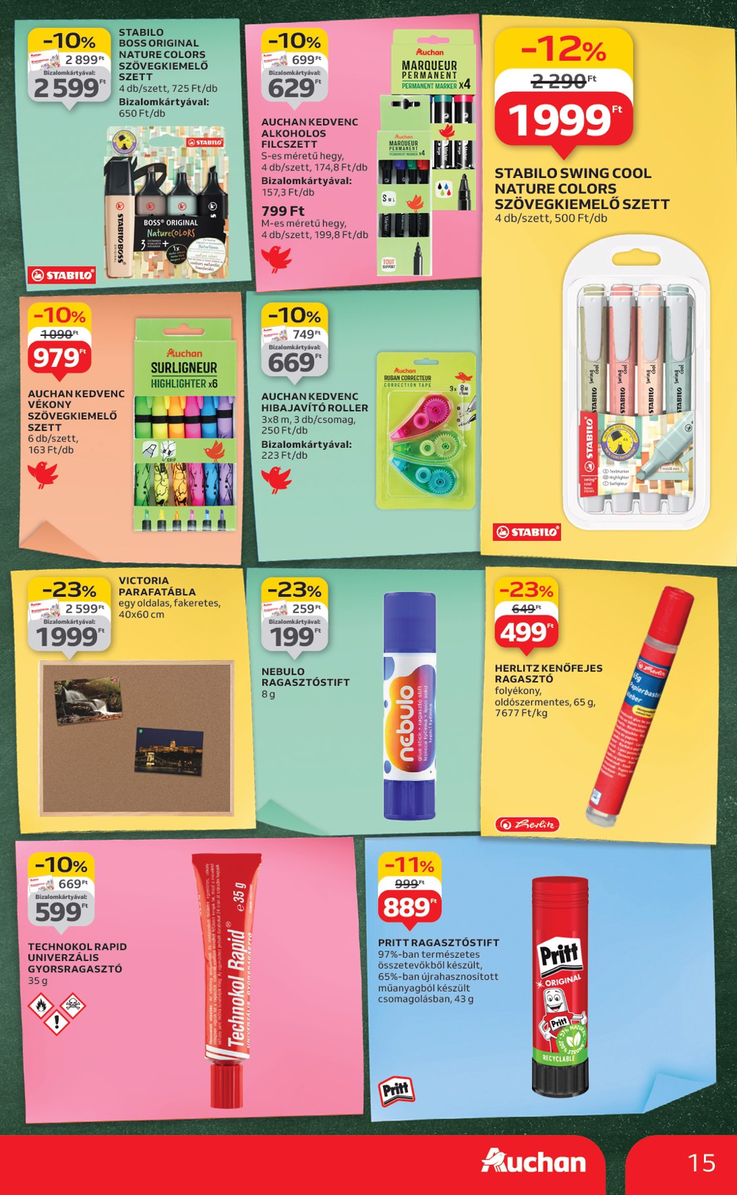 auchan - Auchan - Iskolakezdés ajánlataink akciós újság, érvényes 08.07. - 08.19. - page: 15 auchan - Auchan - Iskolakezdés ajánlataink akciós újság, érvényes 08.07. - 08.19. - page: 15