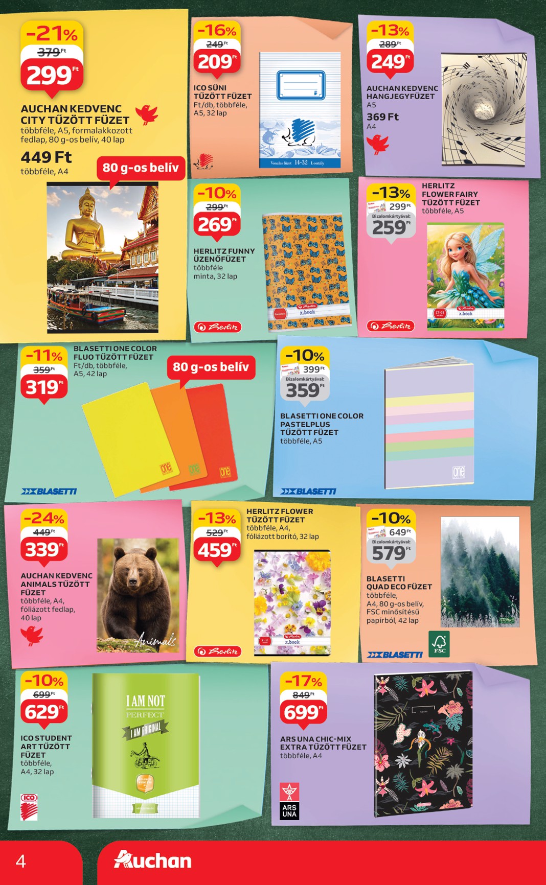 auchan - Auchan - Iskolakezdés ajánlataink akciós újság, érvényes 08.07. - 08.19. - page: 4 auchan - Auchan - Iskolakezdés ajánlataink akciós újság, érvényes 08.07. - 08.19. - page: 4