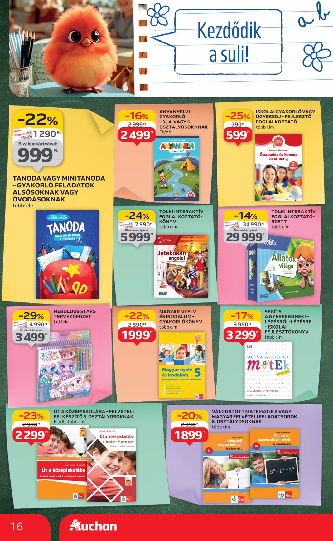 auchan - Auchan - Iskolakezdés ajánlataink akciós újság, érvényes 08.07. - 08.19. - page: 16 auchan - Auchan - Iskolakezdés ajánlataink akciós újság, érvényes 08.07. - 08.19. - page: 16