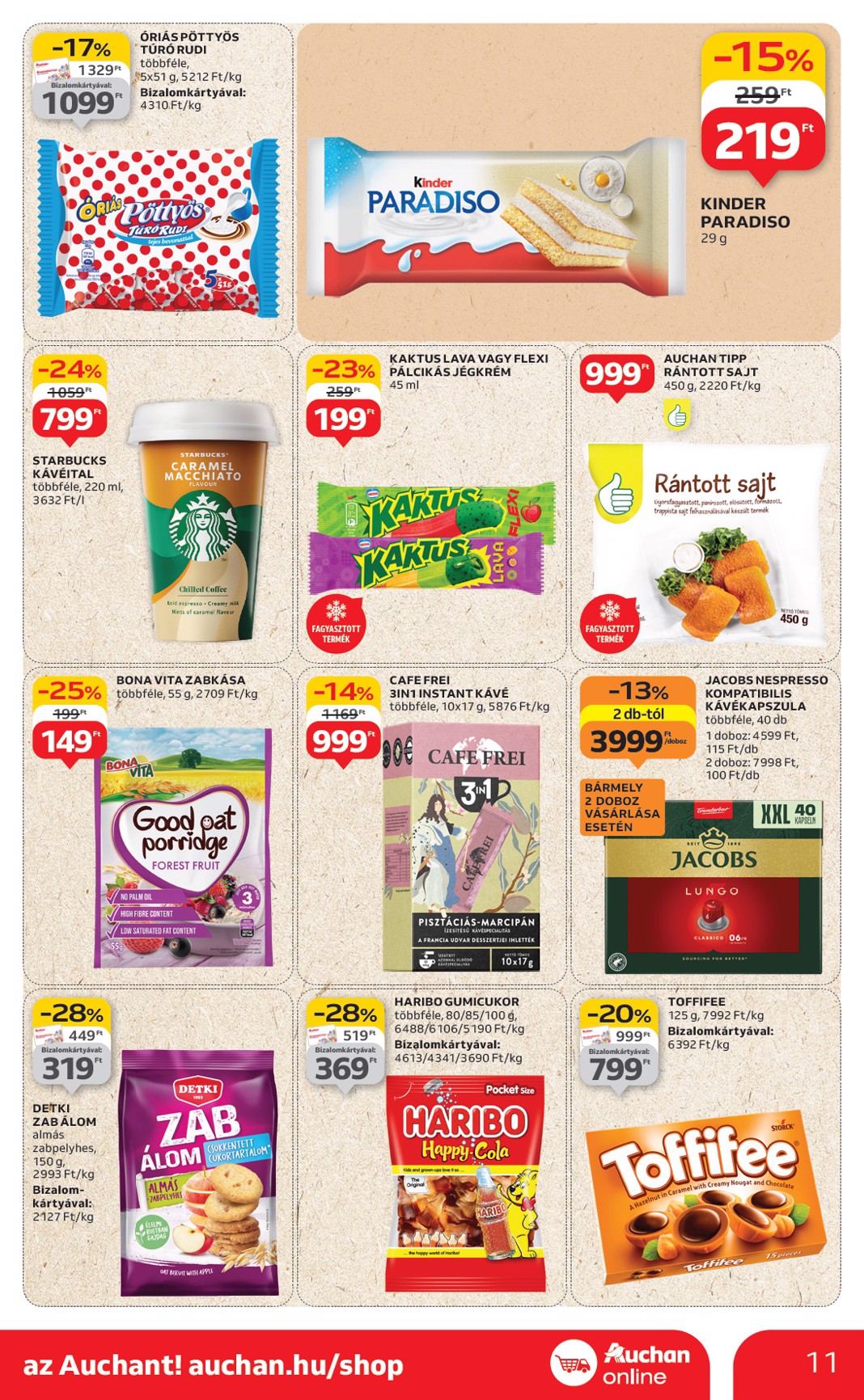 auchan - Auchan szupermarket akciós újság, érvényes 08.14. - 08.19. - page: 11