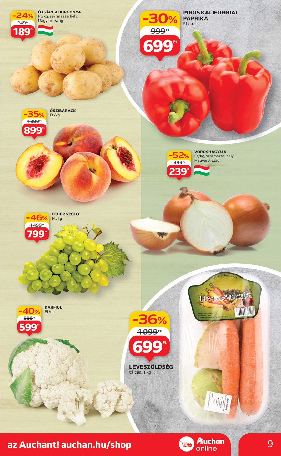 auchan - Auchan szupermarket akciós újság, érvényes 08.14. - 08.19. - page: 9