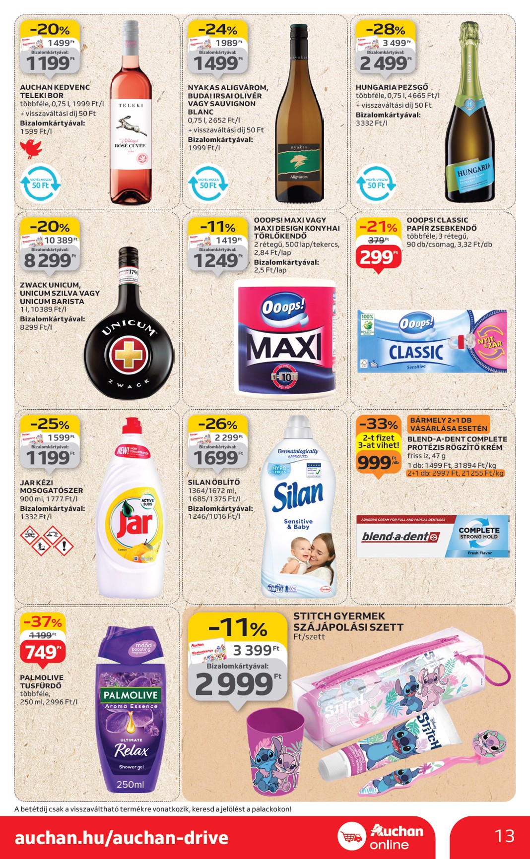 auchan - Auchan szupermarket akciós újság, érvényes 08.14. - 08.19. - page: 13