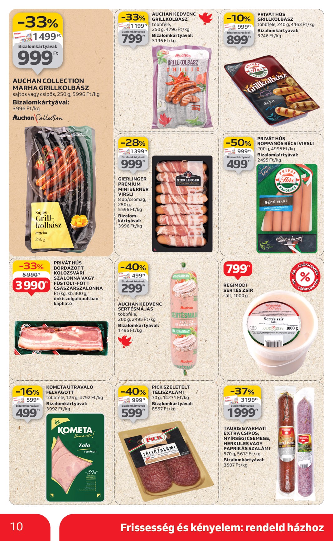 auchan - Auchan szupermarket akciós újság, érvényes 08.14. - 08.19. - page: 10