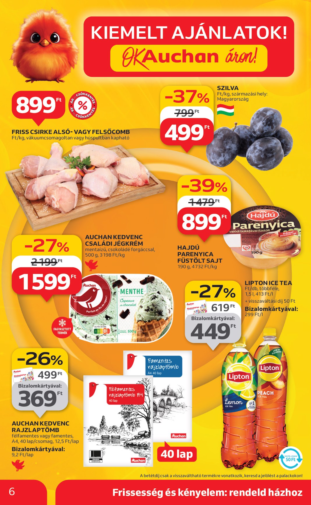 auchan - Auchan szupermarket akciós újság, érvényes 08.14. - 08.19. - page: 6