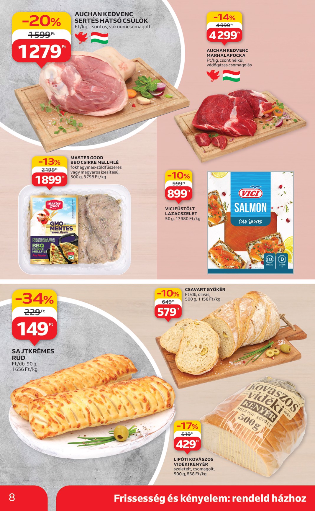 auchan - Auchan szupermarket akciós újság, érvényes 08.14. - 08.19. - page: 8