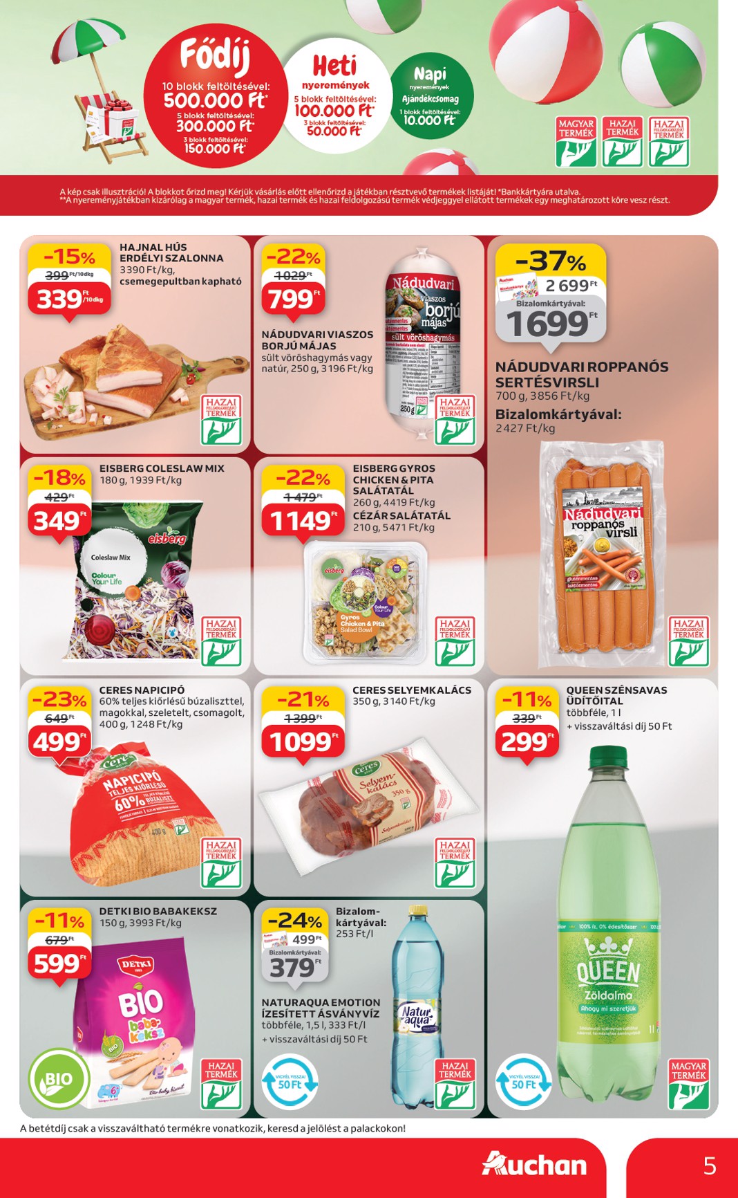 auchan - Auchan - Kéthetes hipermarket ajánlataink akciós újság, érvényes 08.14. - 08.27. - page: 5