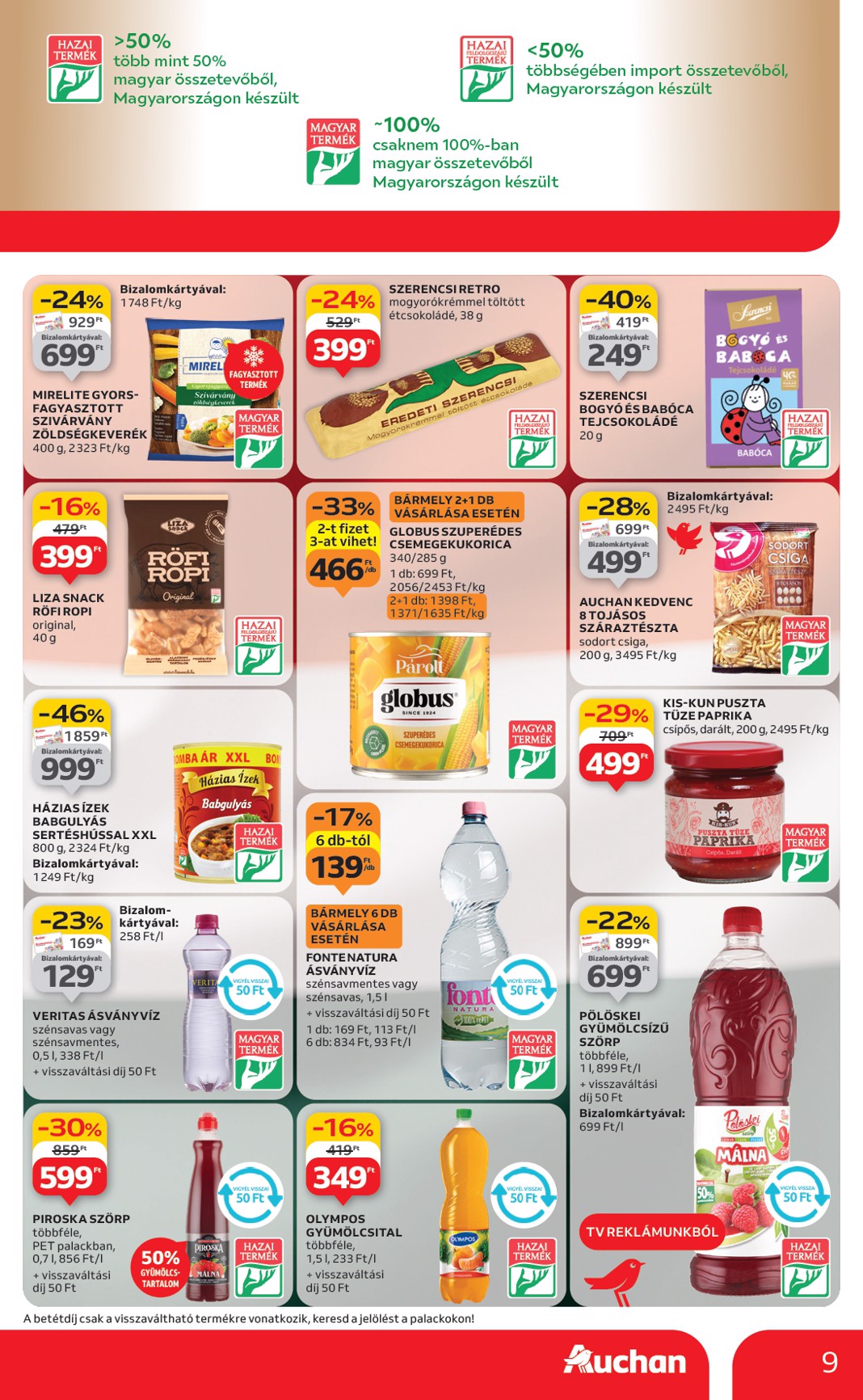 auchan - Auchan - Kéthetes hipermarket ajánlataink akciós újság, érvényes 08.14. - 08.27. - page: 9