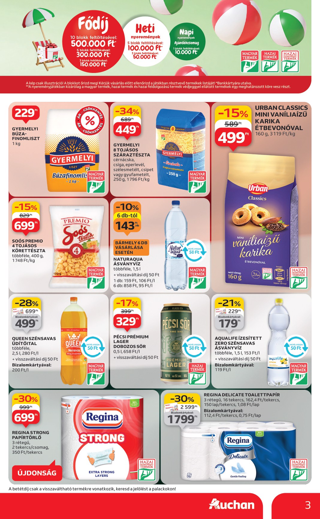 auchan - Auchan - Kéthetes hipermarket ajánlataink akciós újság, érvényes 08.14. - 08.27. - page: 3