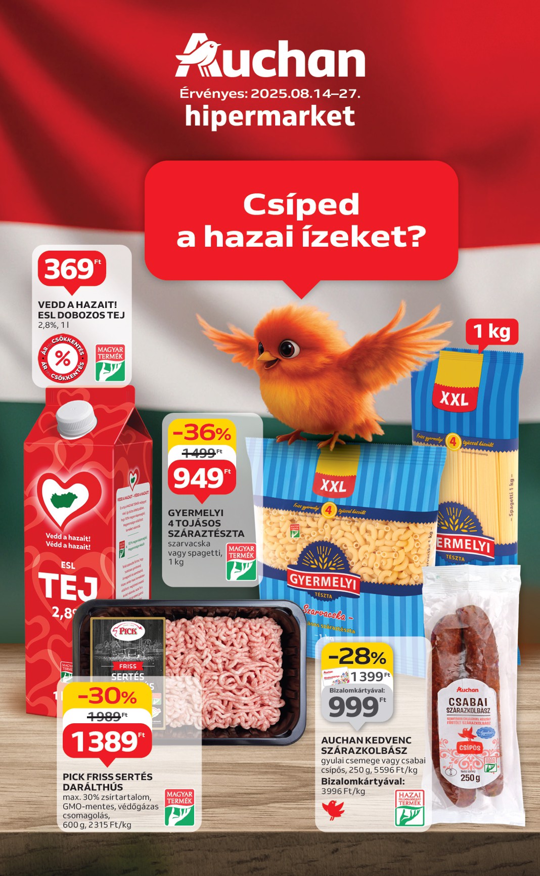 auchan - Auchan - Kéthetes hipermarket ajánlataink akciós újság, érvényes 08.14. - 08.27.