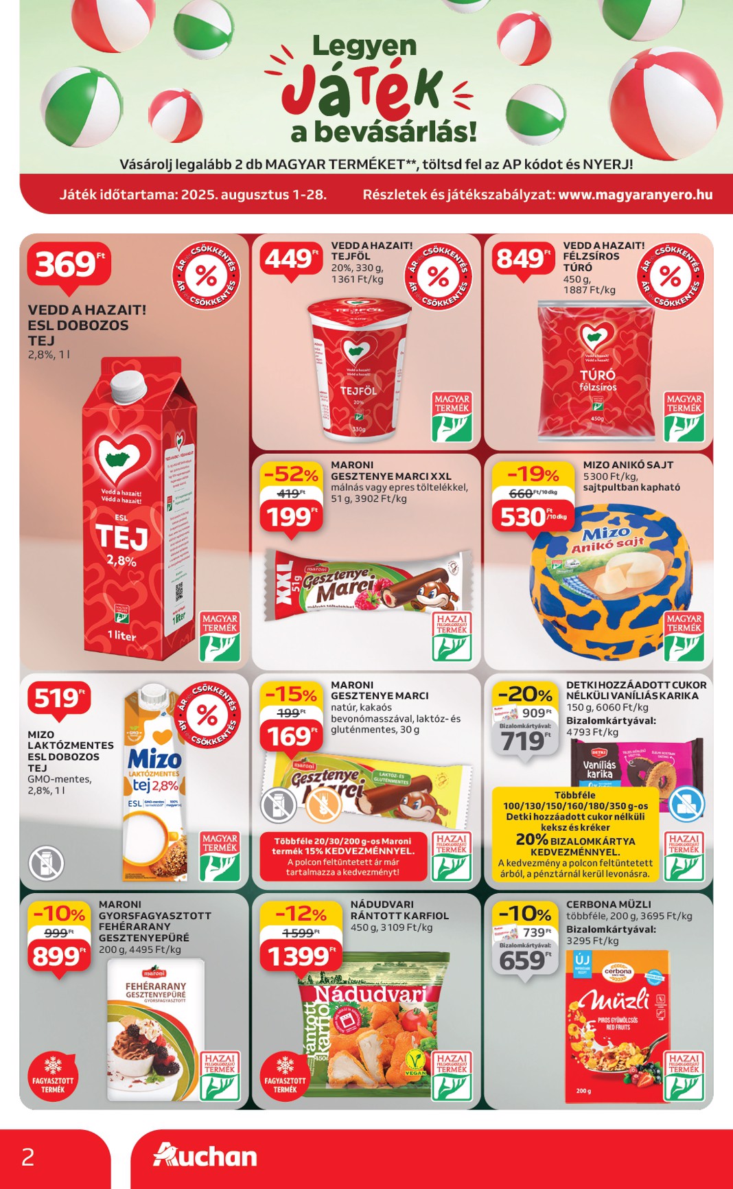 auchan - Auchan - Kéthetes hipermarket ajánlataink akciós újság, érvényes 08.14. - 08.27. - page: 2