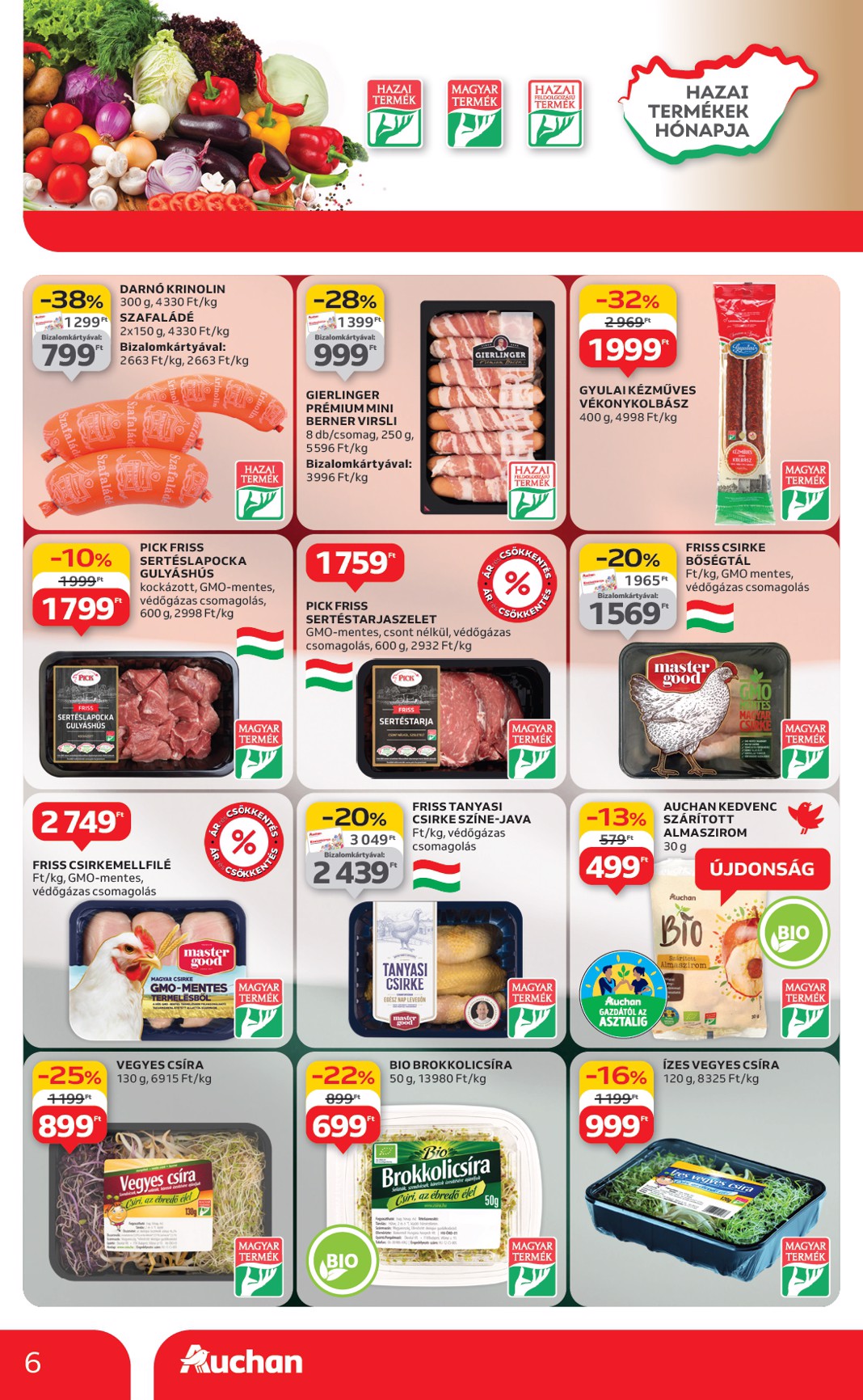 auchan - Auchan - Kéthetes hipermarket ajánlataink akciós újság, érvényes 08.14. - 08.27. - page: 6