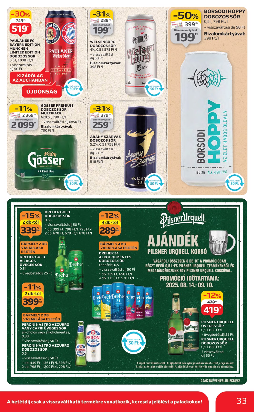 auchan - Auchan Hipermarket akciós újság, érvényes 08.14. - 08.19. - page: 33 auchan - Auchan Hipermarket akciós újság, érvényes 08.14. - 08.19. - page: 33