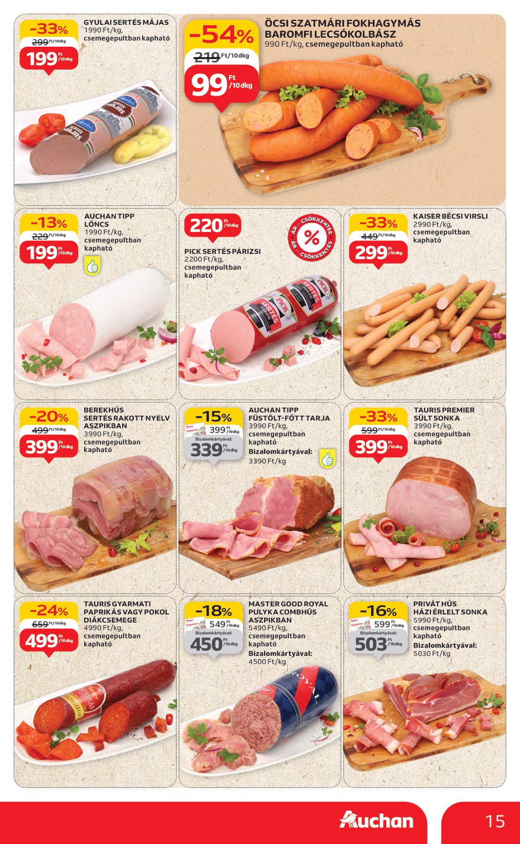auchan - Auchan Hipermarket akciós újság, érvényes 08.14. - 08.19. - page: 15 auchan - Auchan Hipermarket akciós újság, érvényes 08.14. - 08.19. - page: 15