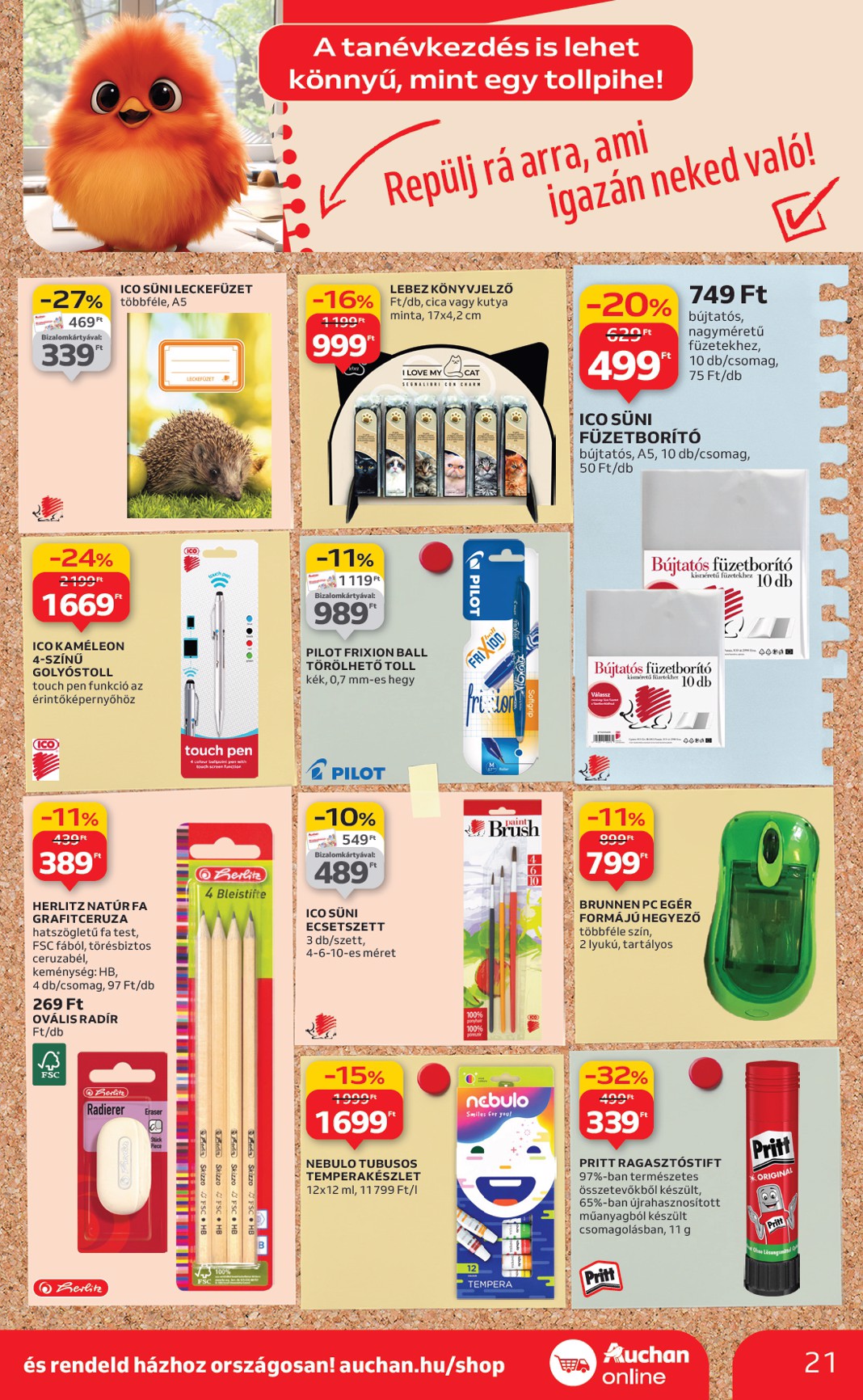 auchan - Auchan Hipermarket - Tamévkezdési ajánlataink akciós újság, érvényes 08.21. - 09.10. - page: 21