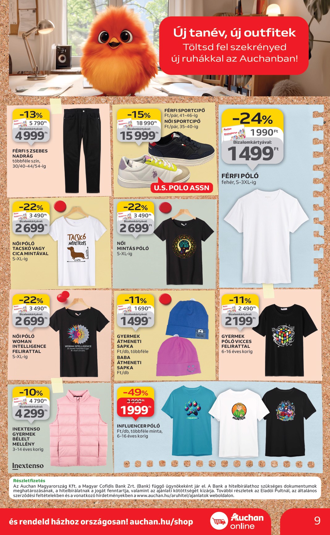auchan - Auchan Hipermarket - Tamévkezdési ajánlataink akciós újság, érvényes 08.21. - 09.10. - page: 9