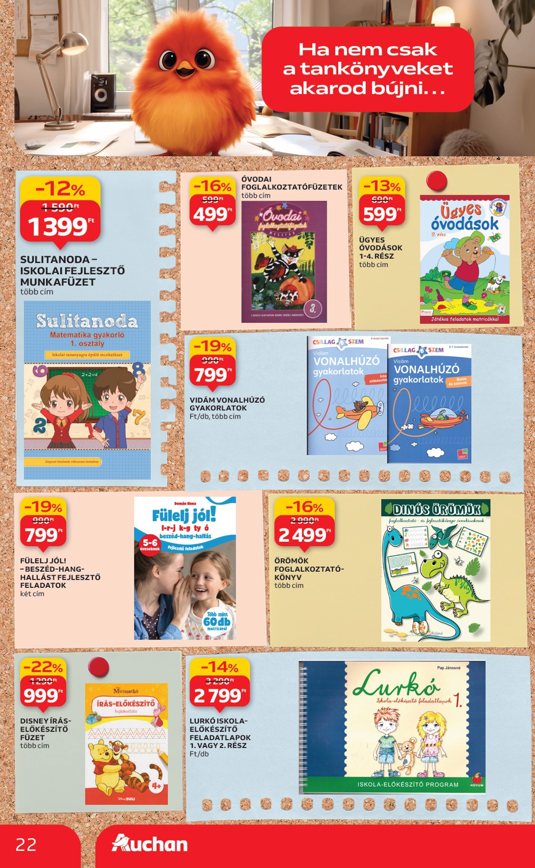 auchan - Auchan Hipermarket - Tamévkezdési ajánlataink akciós újság, érvényes 08.21. - 09.10. - page: 22