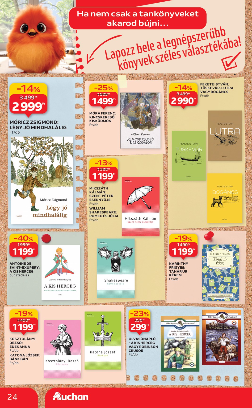 auchan - Auchan Hipermarket - Tamévkezdési ajánlataink akciós újság, érvényes 08.21. - 09.10. - page: 24