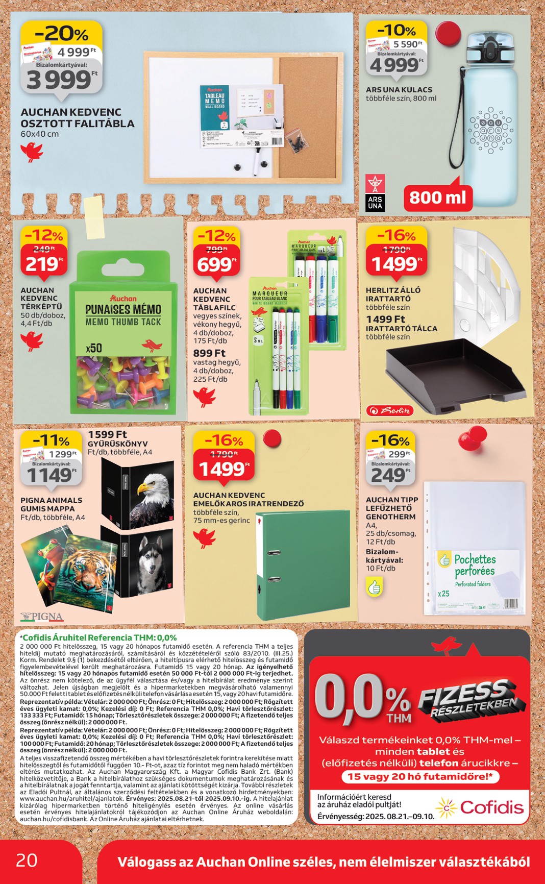 auchan - Auchan Hipermarket - Tamévkezdési ajánlataink akciós újság, érvényes 08.21. - 09.10. - page: 20