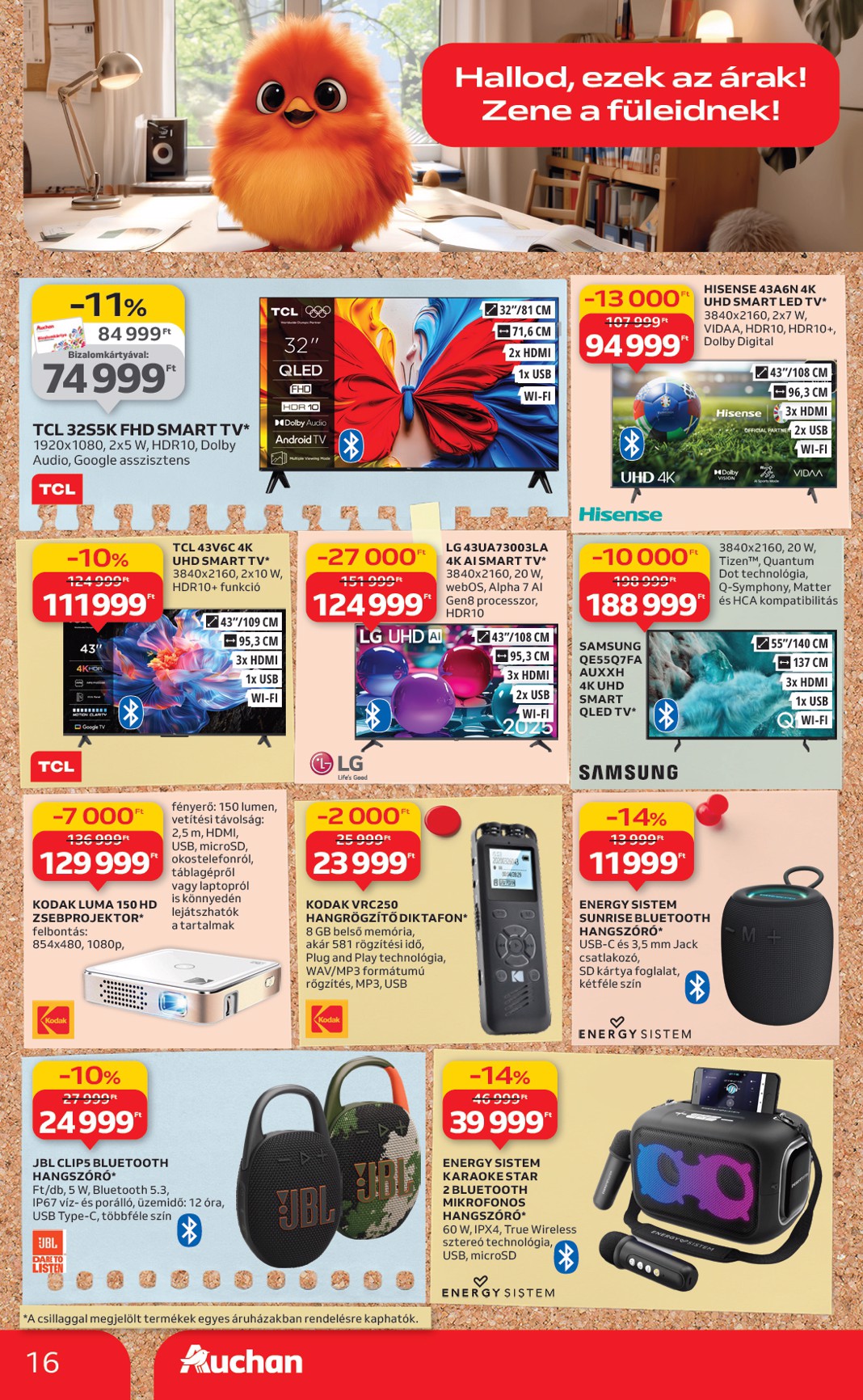auchan - Auchan Hipermarket - Tamévkezdési ajánlataink akciós újság, érvényes 08.21. - 09.10. - page: 16