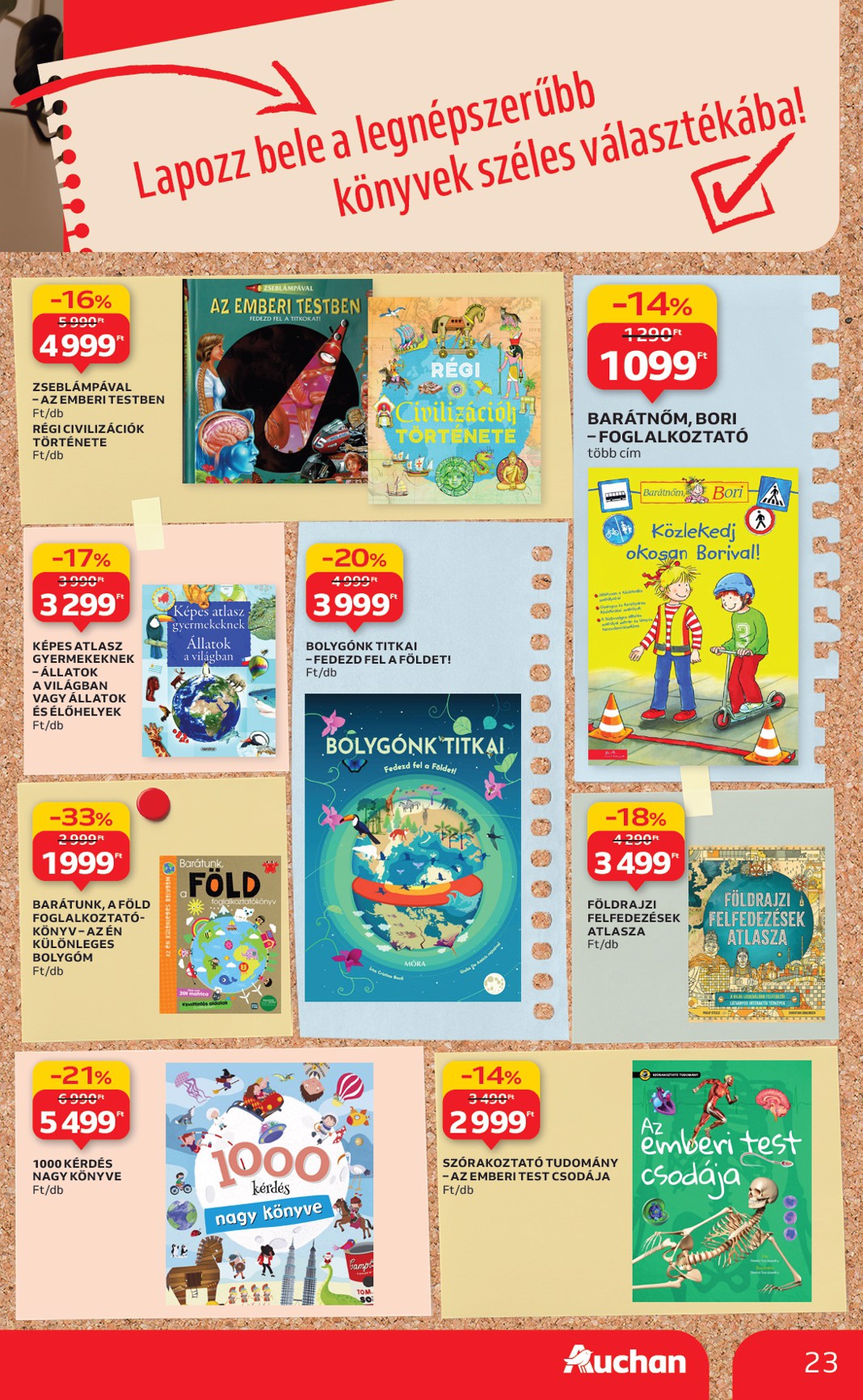 auchan - Auchan Hipermarket - Tamévkezdési ajánlataink akciós újság, érvényes 08.21. - 09.10. - page: 23