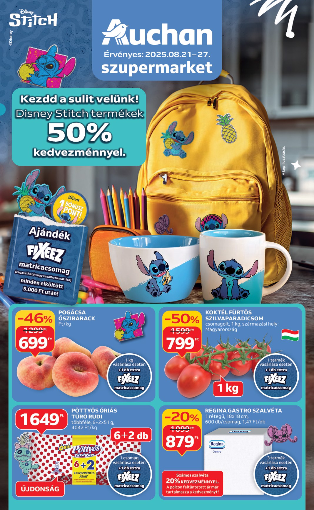 auchan - Auchan szupermarket akciós újság, érvényes 08.21. - 08.27.