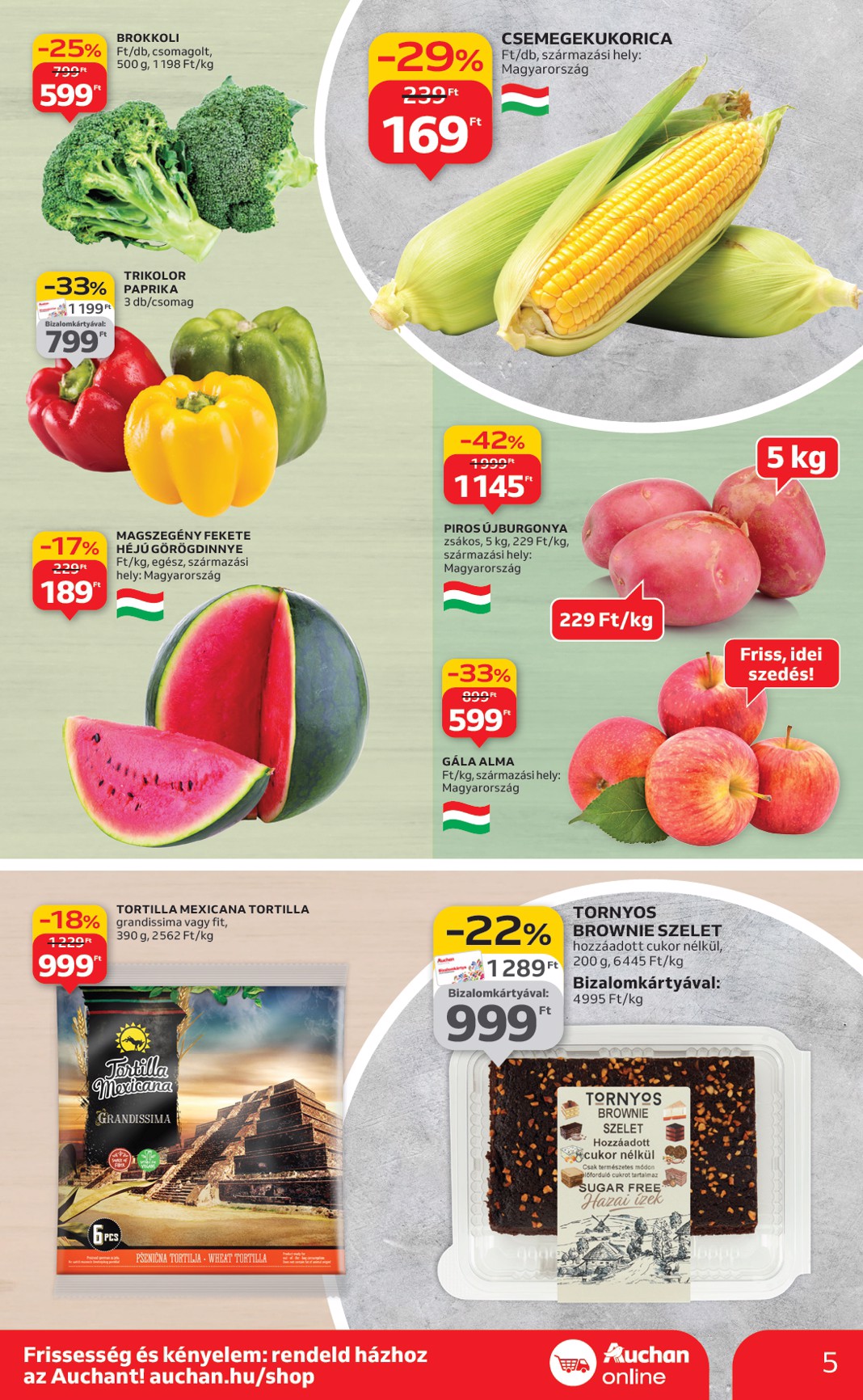 auchan - Auchan szupermarket akciós újság, érvényes 08.21. - 08.27. - page: 5