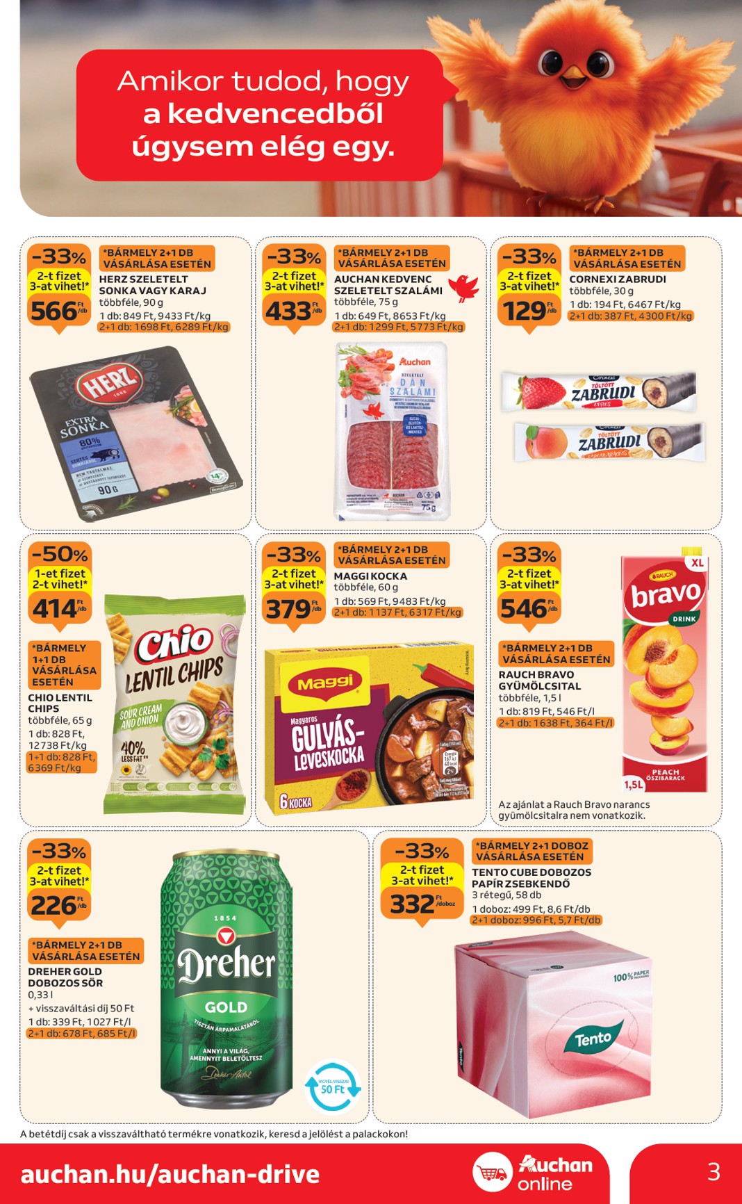 auchan - Auchan szupermarket akciós újság, érvényes 08.21. - 08.27. - page: 3