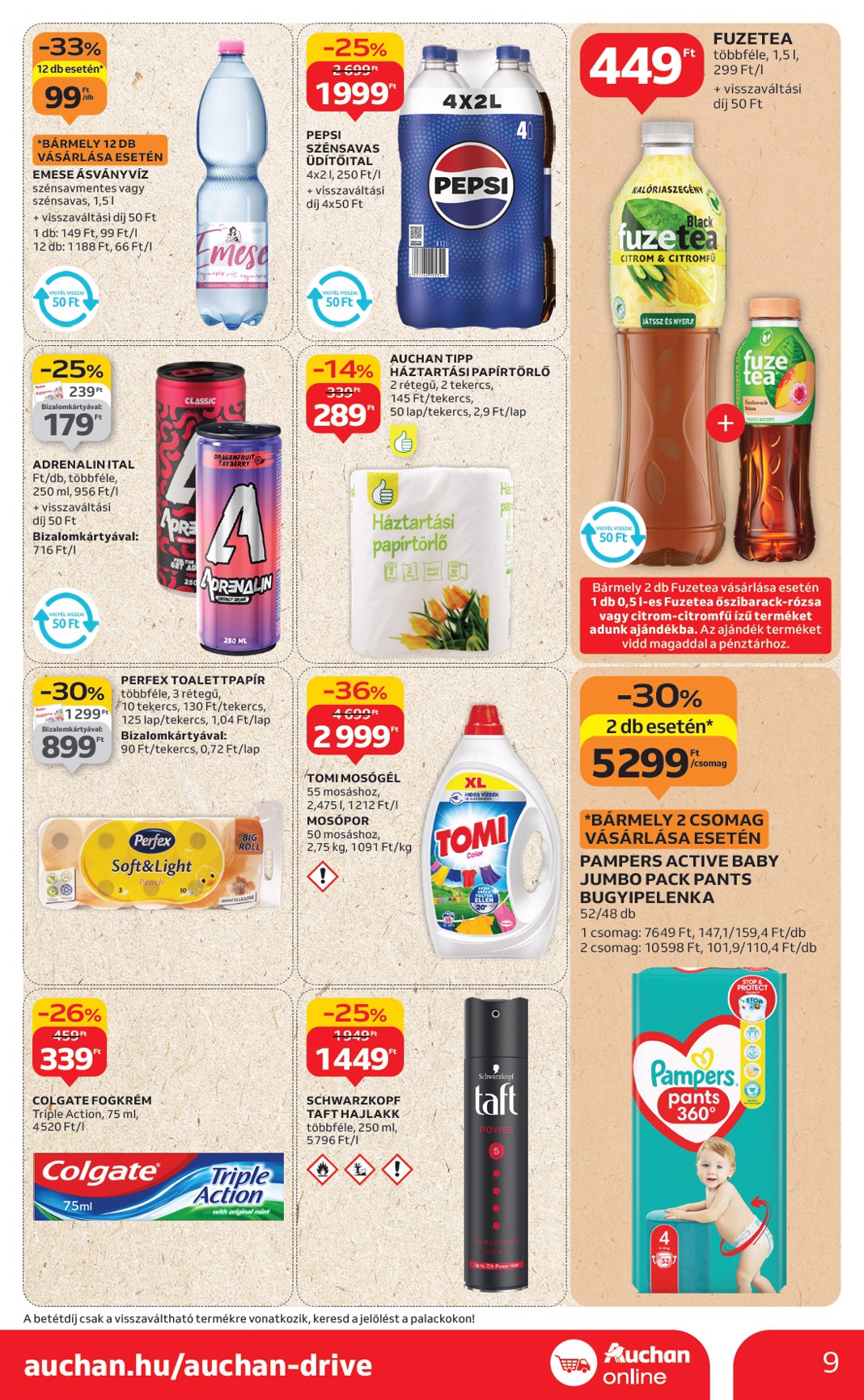 auchan - Auchan szupermarket akciós újság, érvényes 08.21. - 08.27. - page: 9