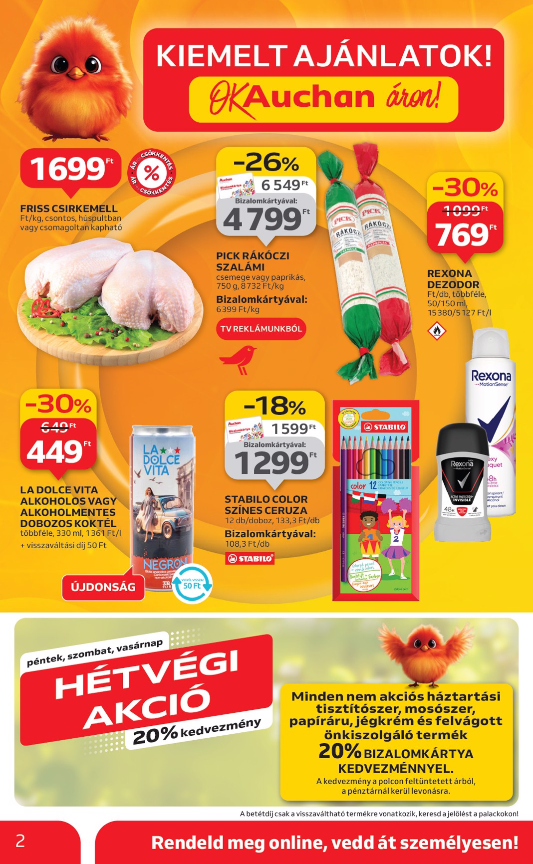 auchan - Auchan szupermarket akciós újság, érvényes 08.21. - 08.27. - page: 2
