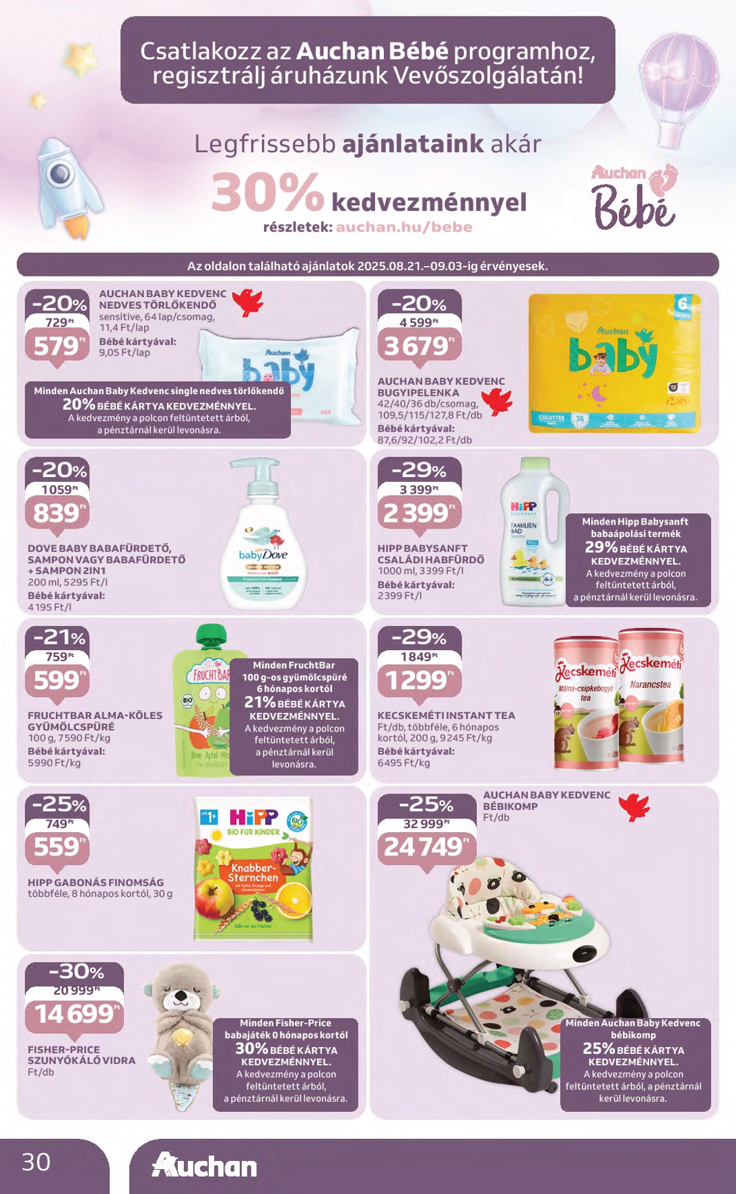 auchan - Auchan Hipermarket akciós újság, érvényes 08.21. - 08.27. - page: 30 auchan - Auchan Hipermarket akciós újság, érvényes 08.21. - 08.27. - page: 30