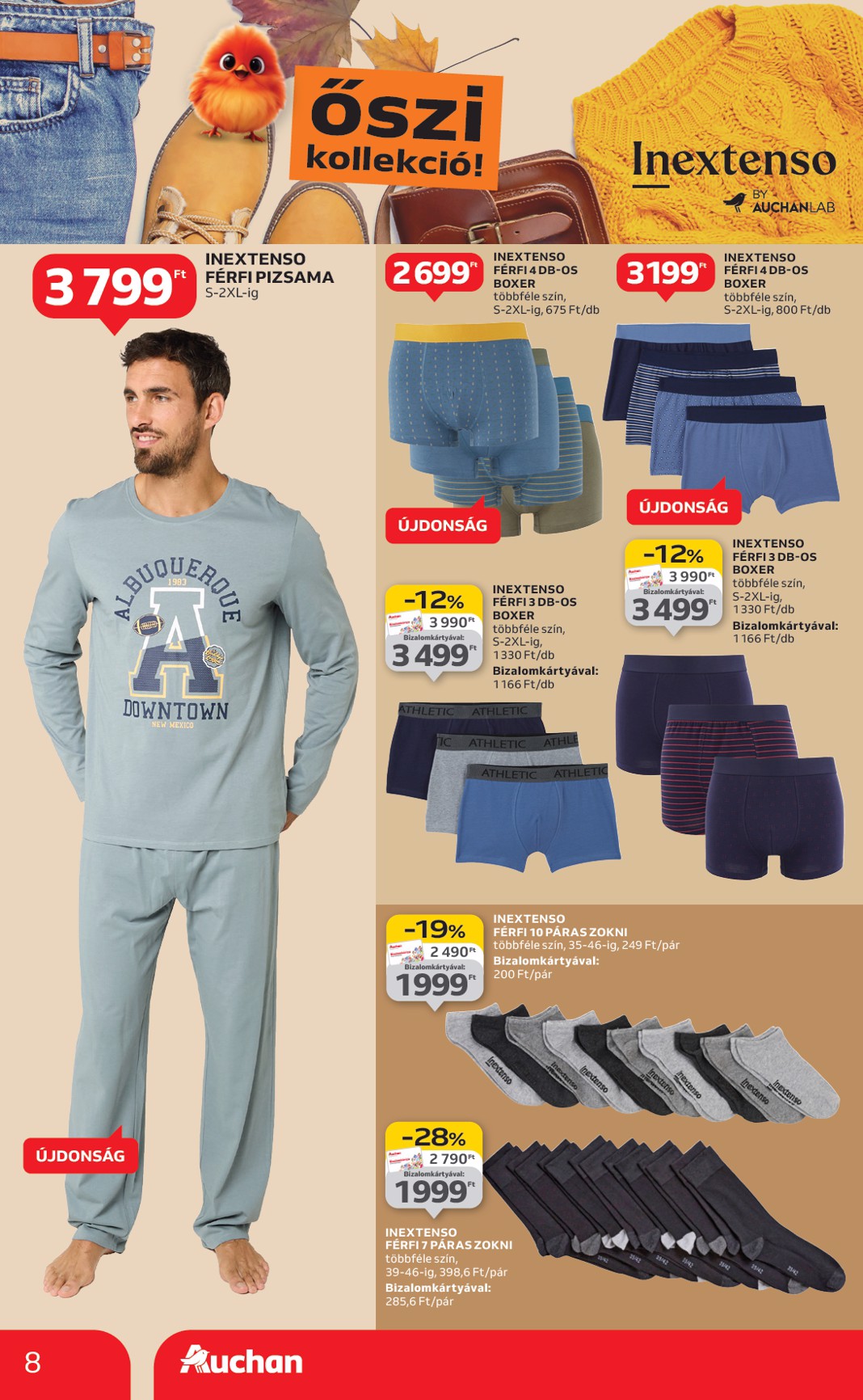 auchan - Auchan Hipermarket - Textil ajánlataink akciós újság, érvényes 08.28. - 09.24. - page: 8