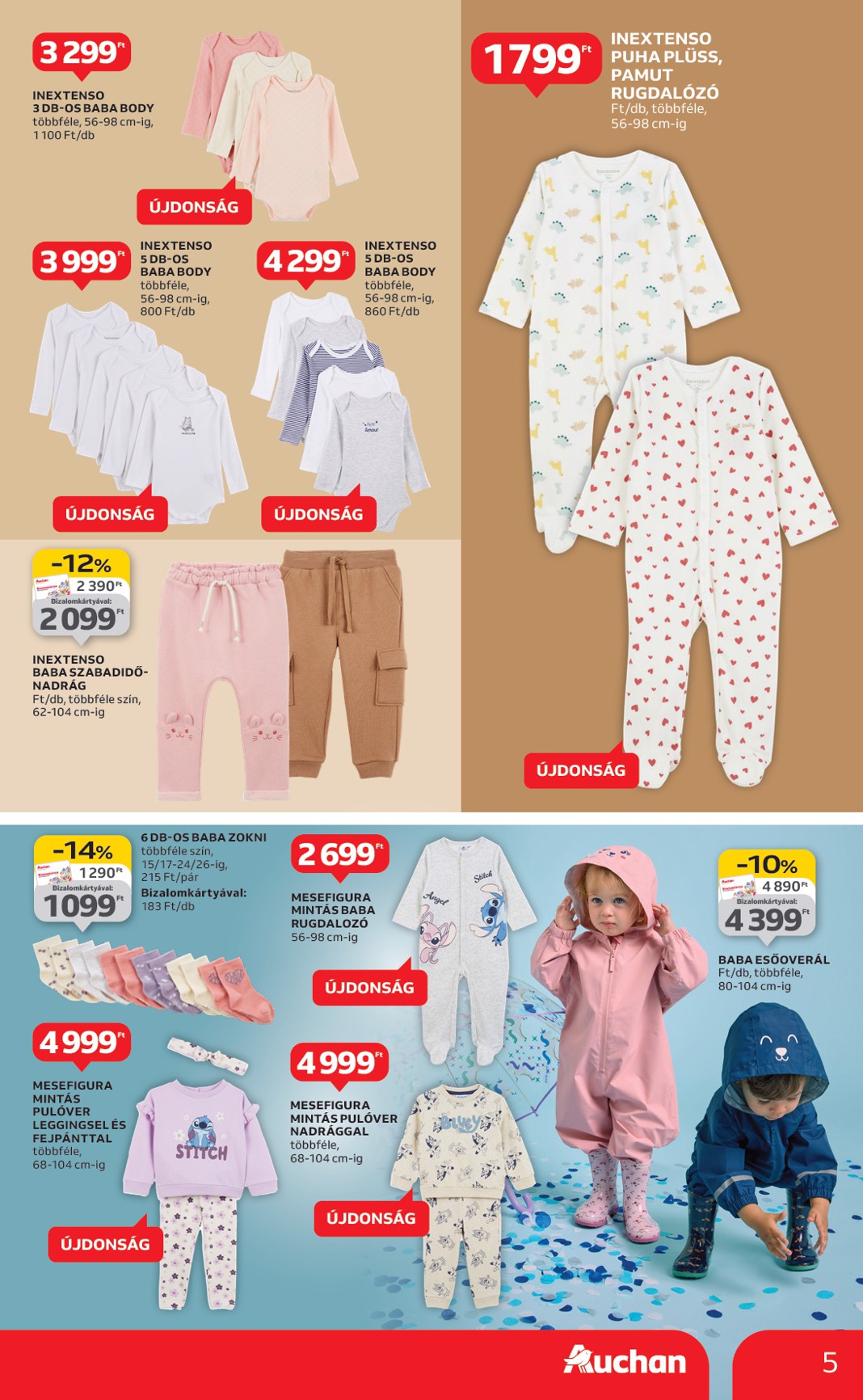 auchan - Auchan Hipermarket - Textil ajánlataink akciós újság, érvényes 08.28. - 09.24. - page: 5